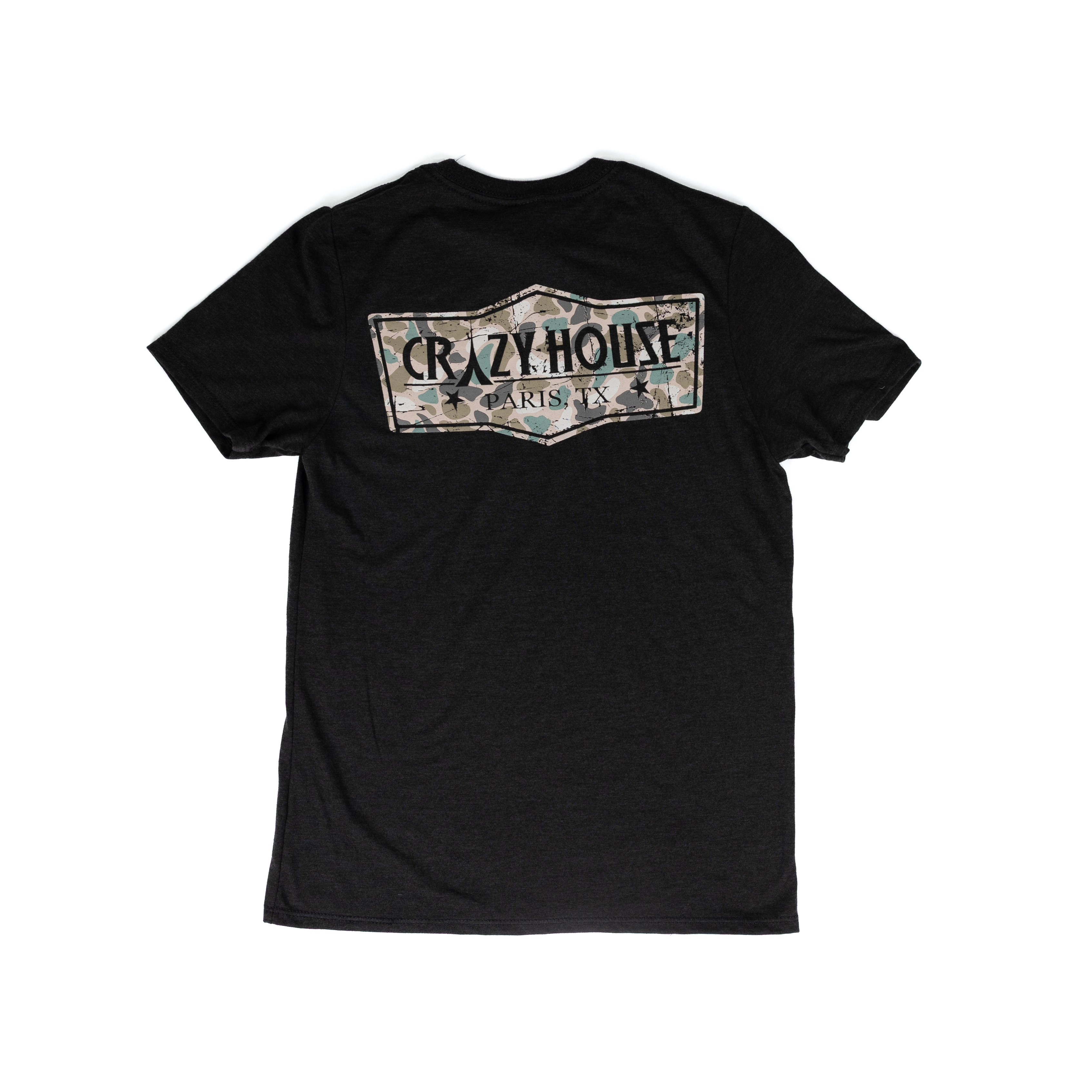 Youth Crazy House Black and Camo T-Shirt