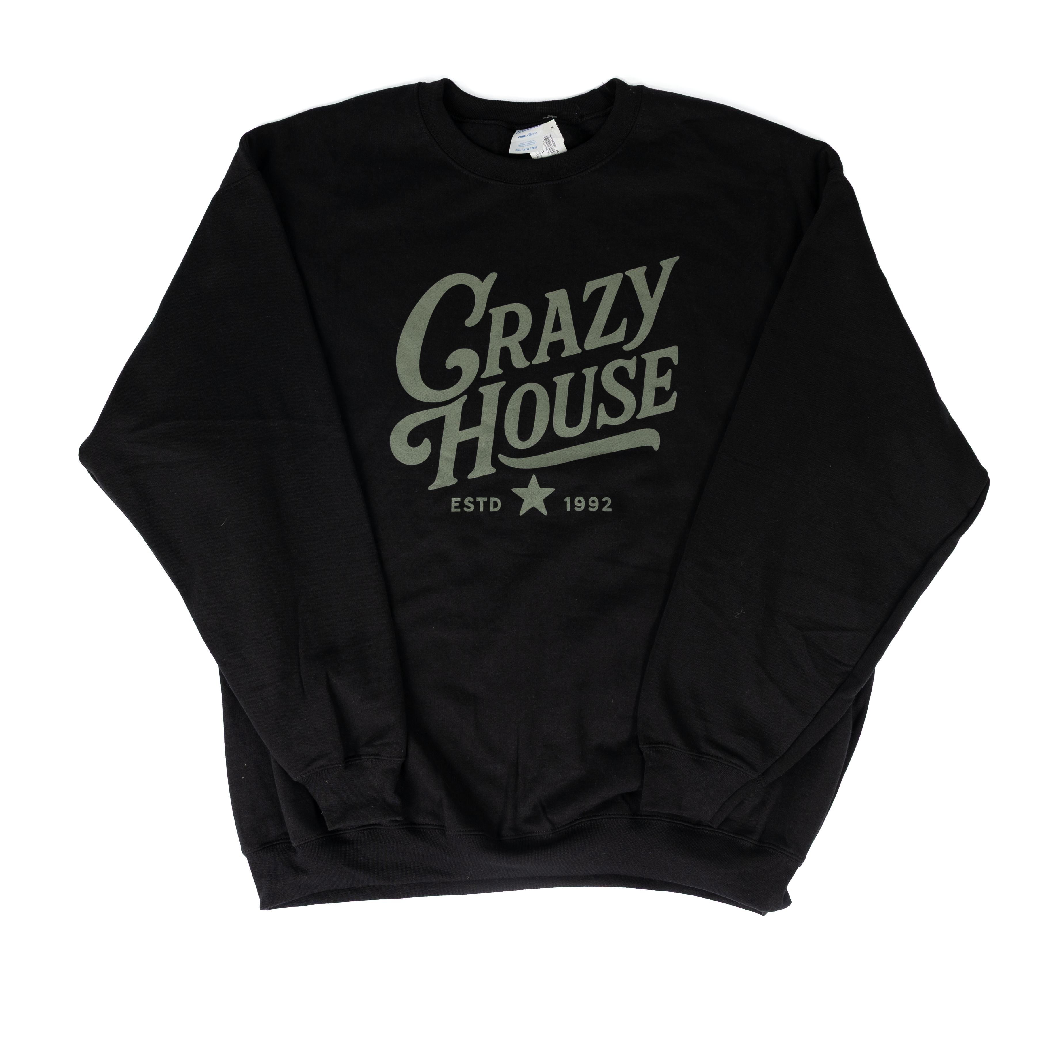 Crazy House Black Long Sleeve Crewneck
