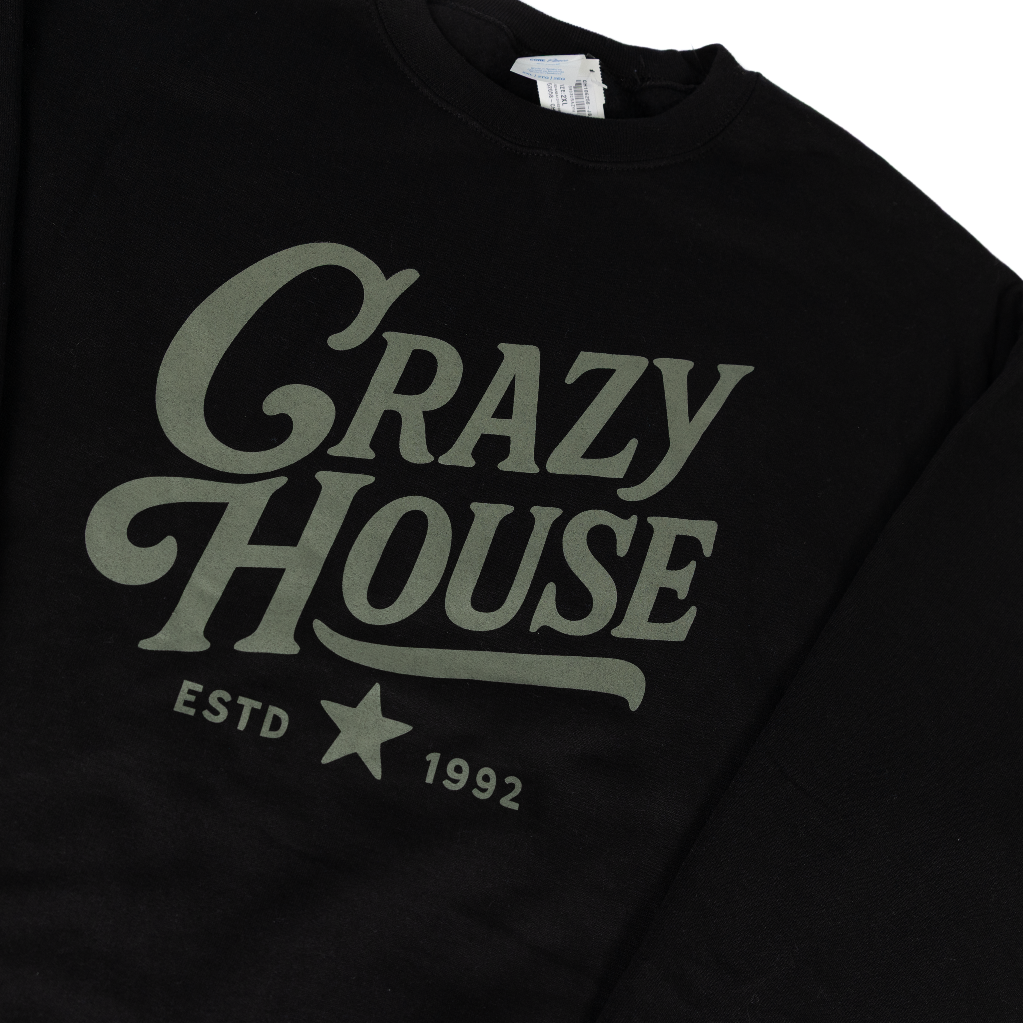 Crazy House Black Long Sleeve Crewneck