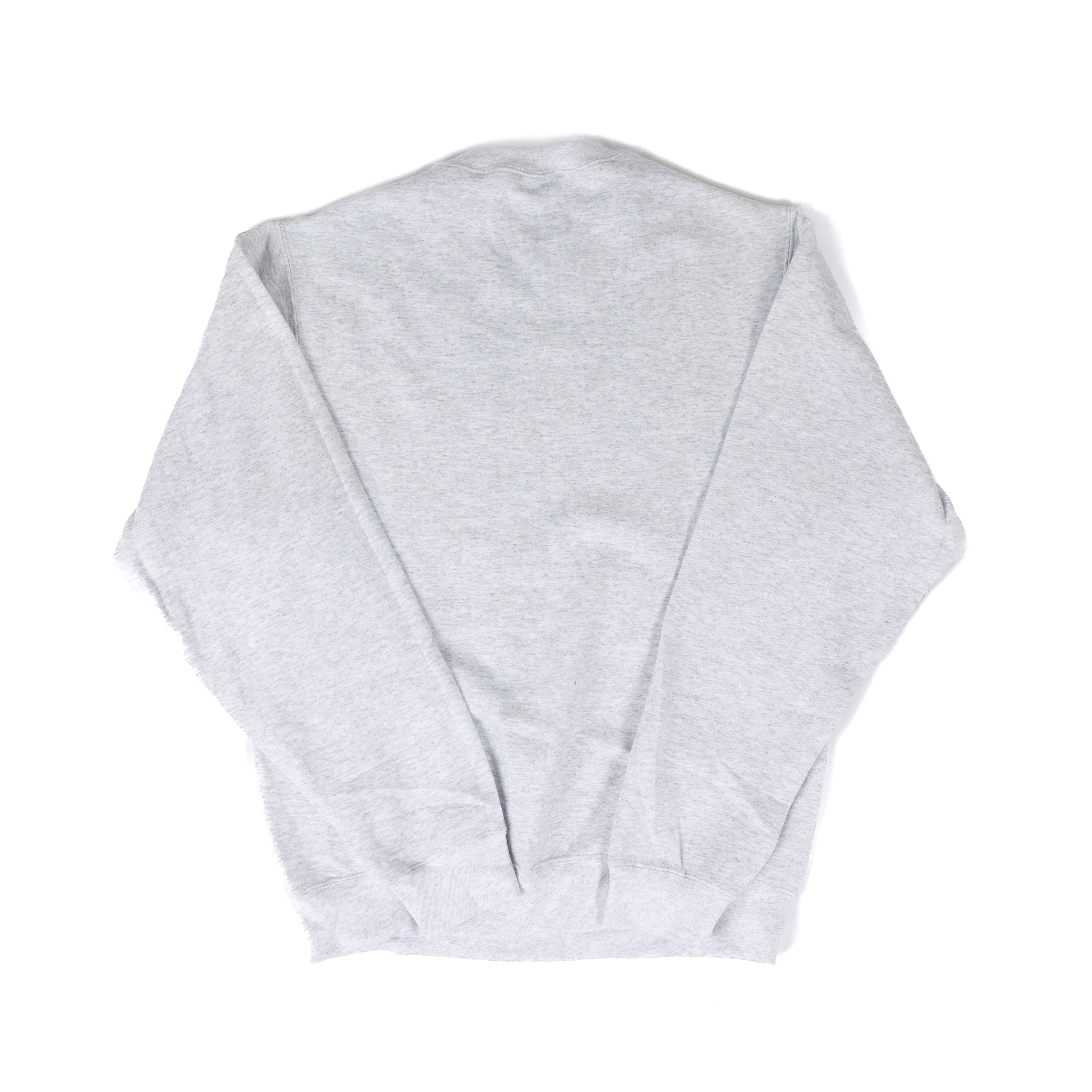 Crazy House Ash Gray Crewneck with Navy Print