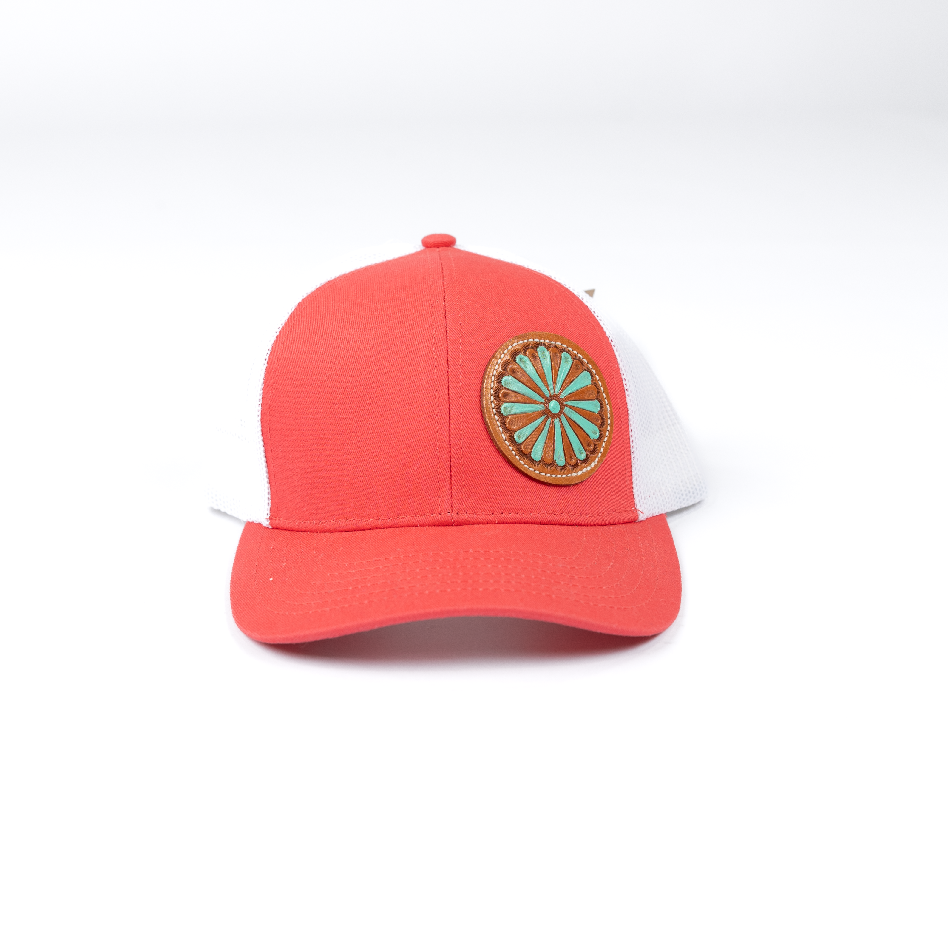 Women's McIntire Saddlery Pink and White Mesh Snapback with Patch CAP-35