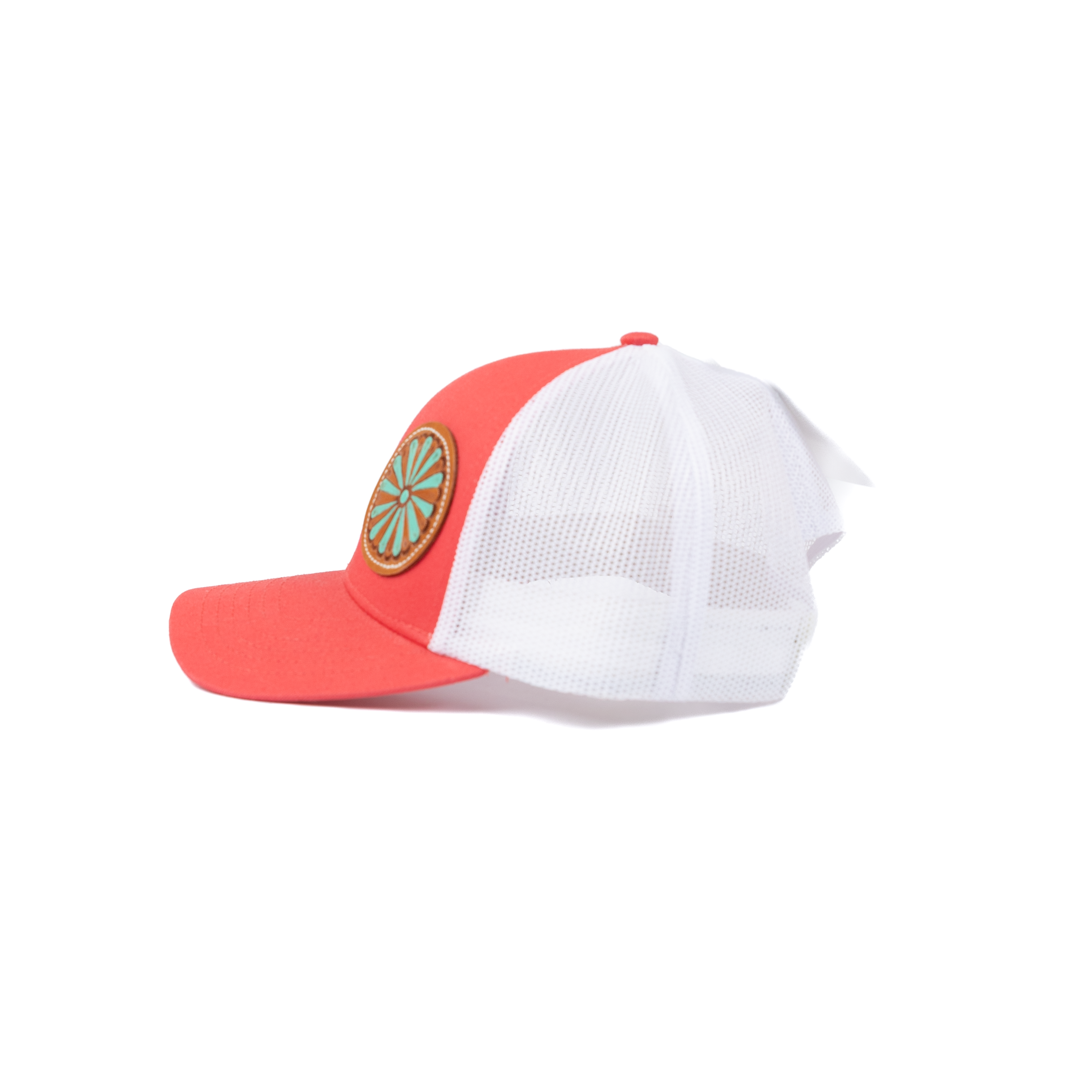 Women's McIntire Saddlery Pink and White Mesh Snapback with Patch CAP-35