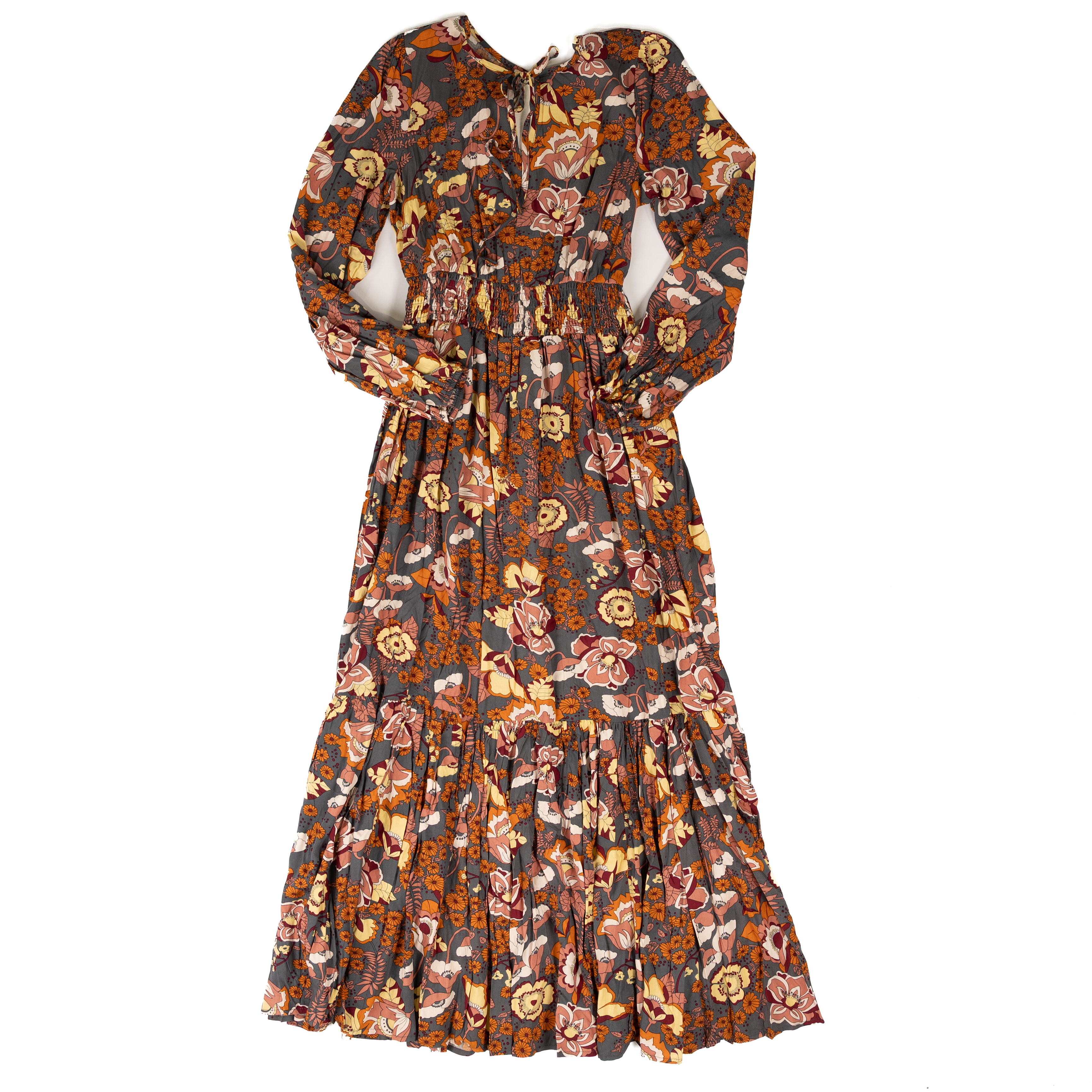 S Women's Vacasun Long Sleeve Multi Floral Maxi Dress S Women's Vacasun Long Sleeve Multi Floral Maxi Dress