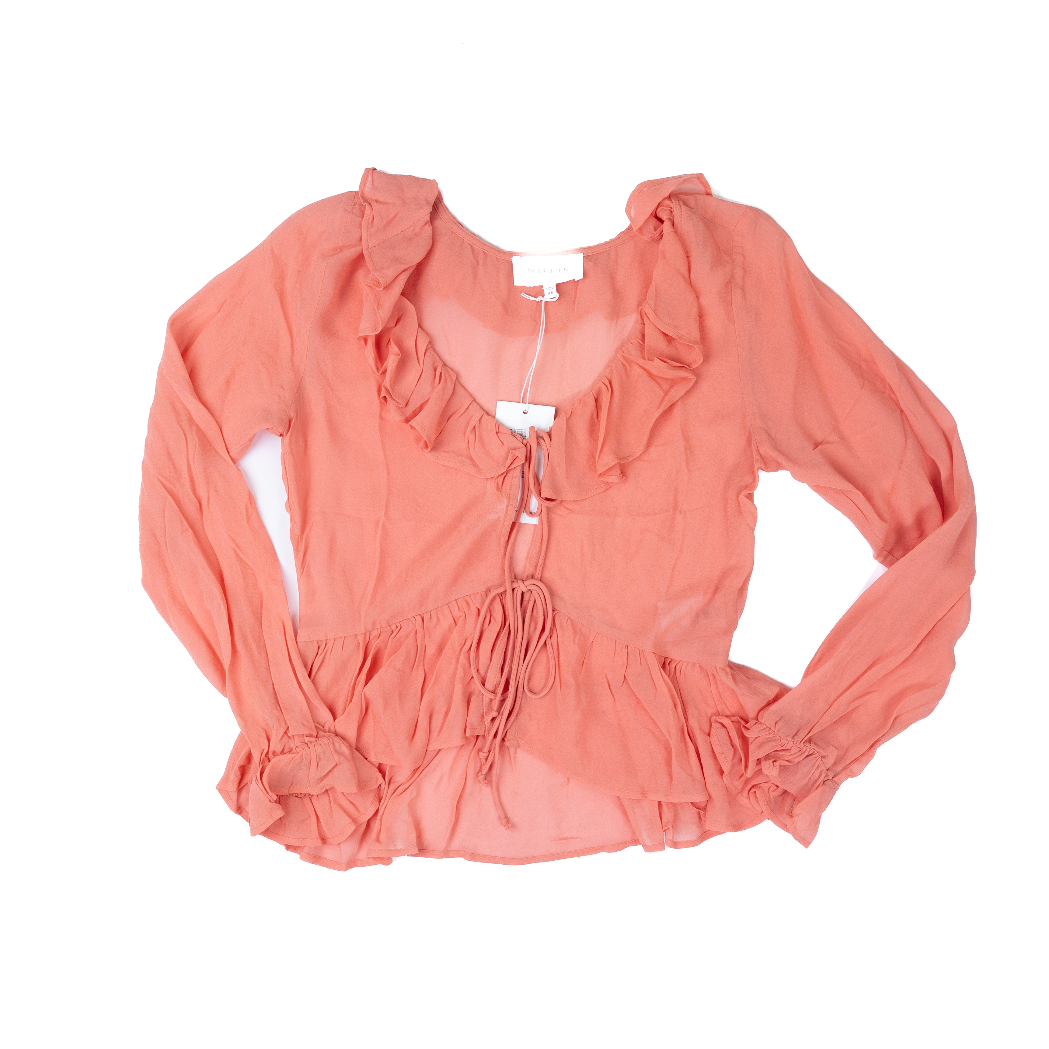 Women's Dear John Rosella Terracotta Long Sleeve Blouse DSH1519TRC