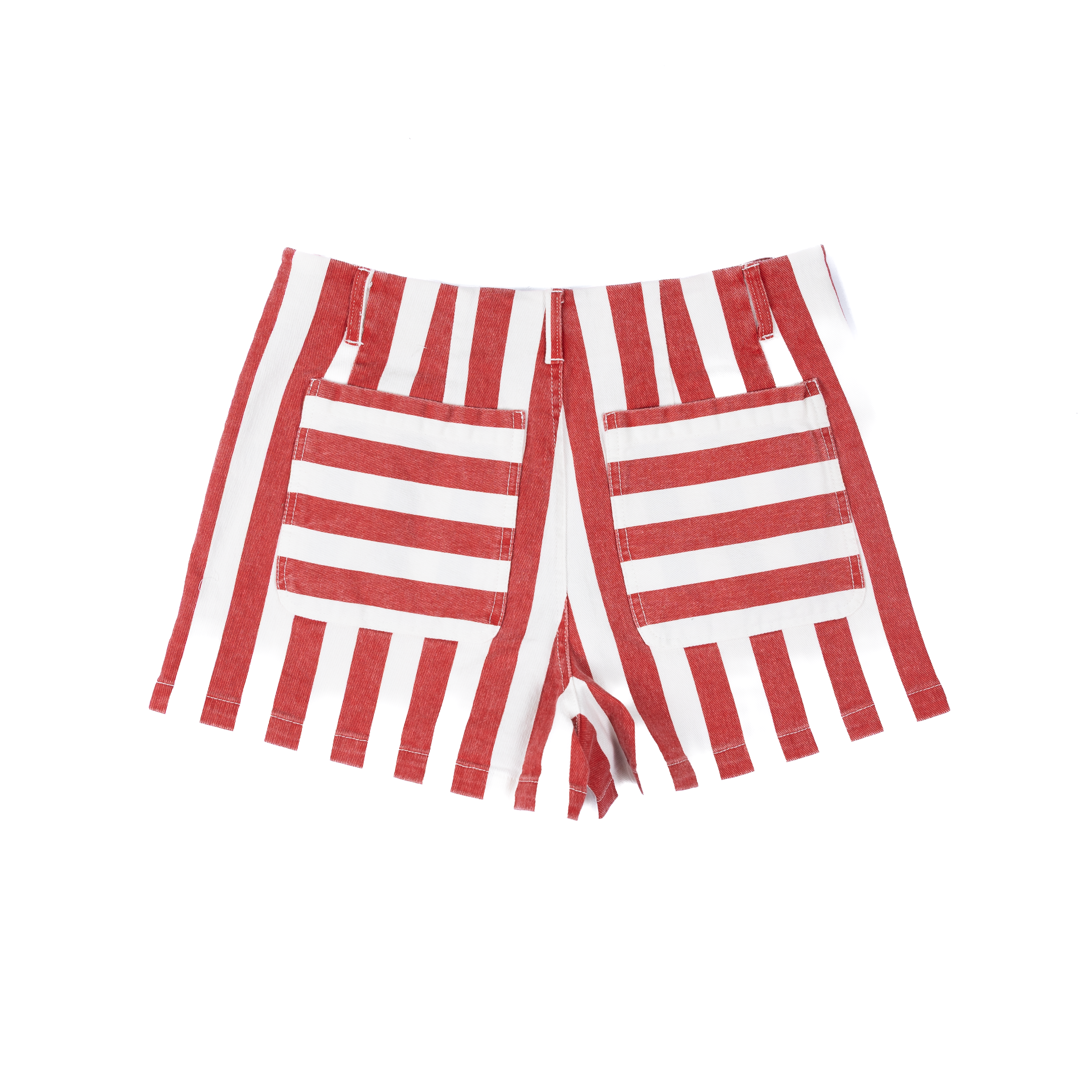 Women's Ee:some Red and White Striped Shorts PK14880