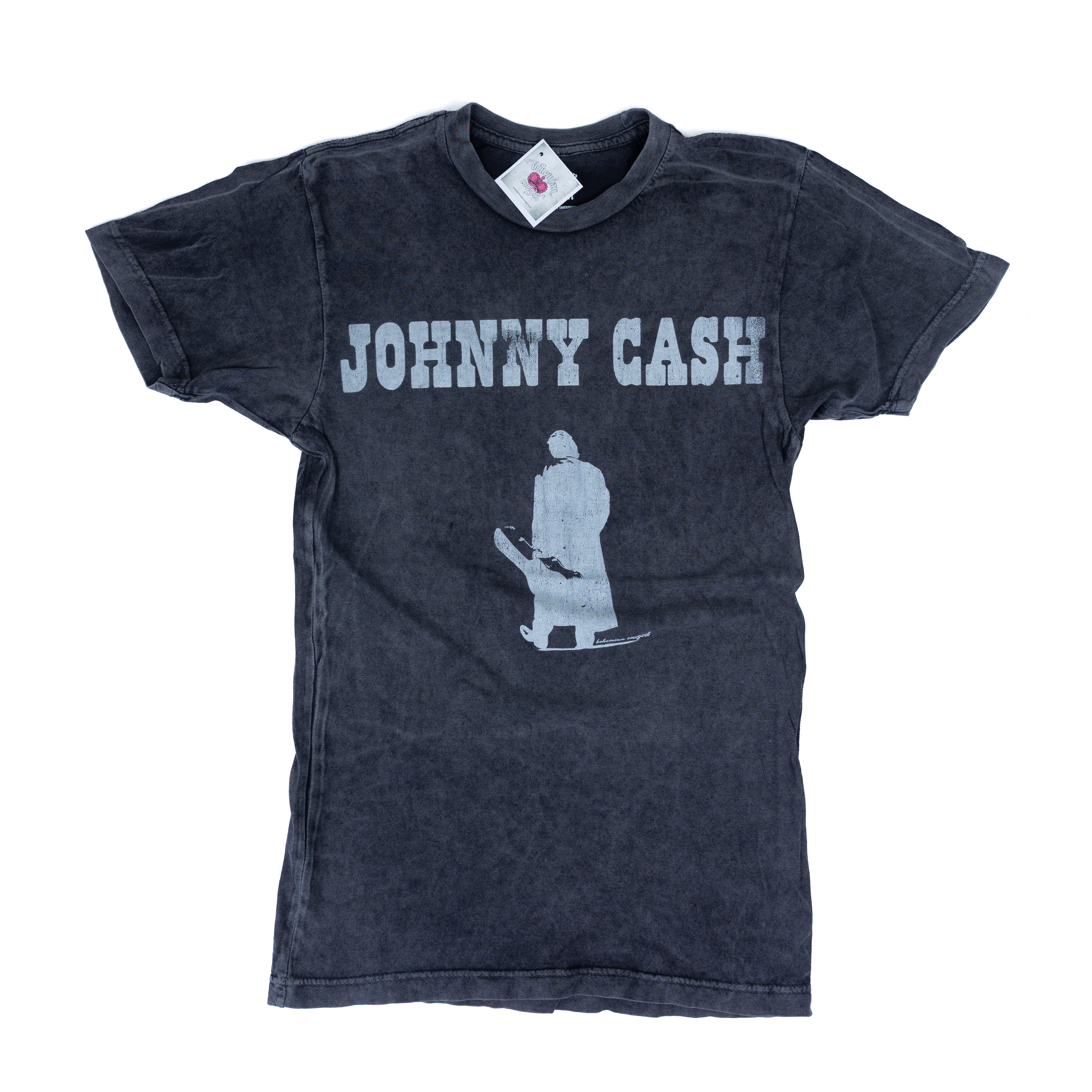 Women's Charcoal Gray Johnny Cash Short Sleeve T-shirt