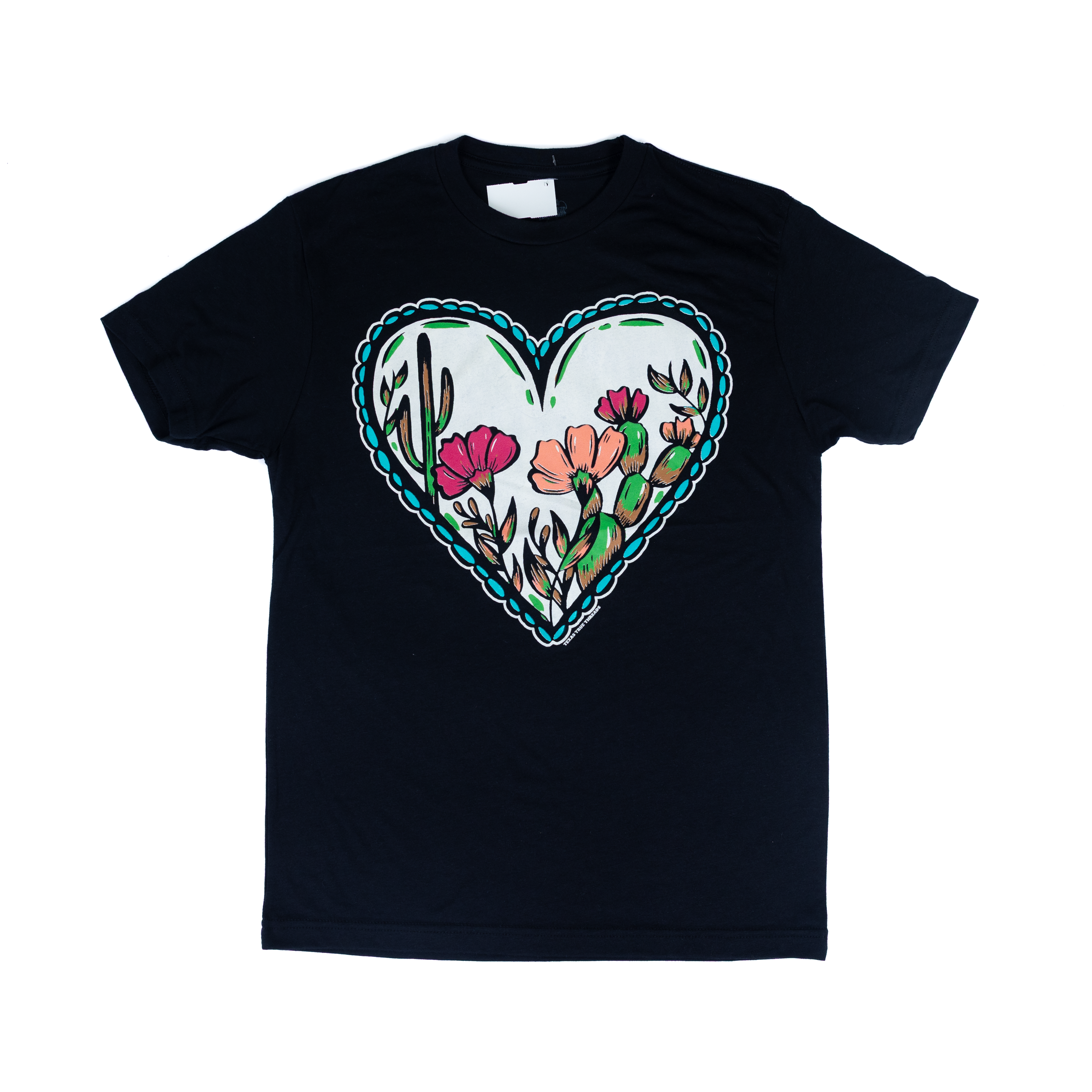 Women's Black Western Heart T-shirt