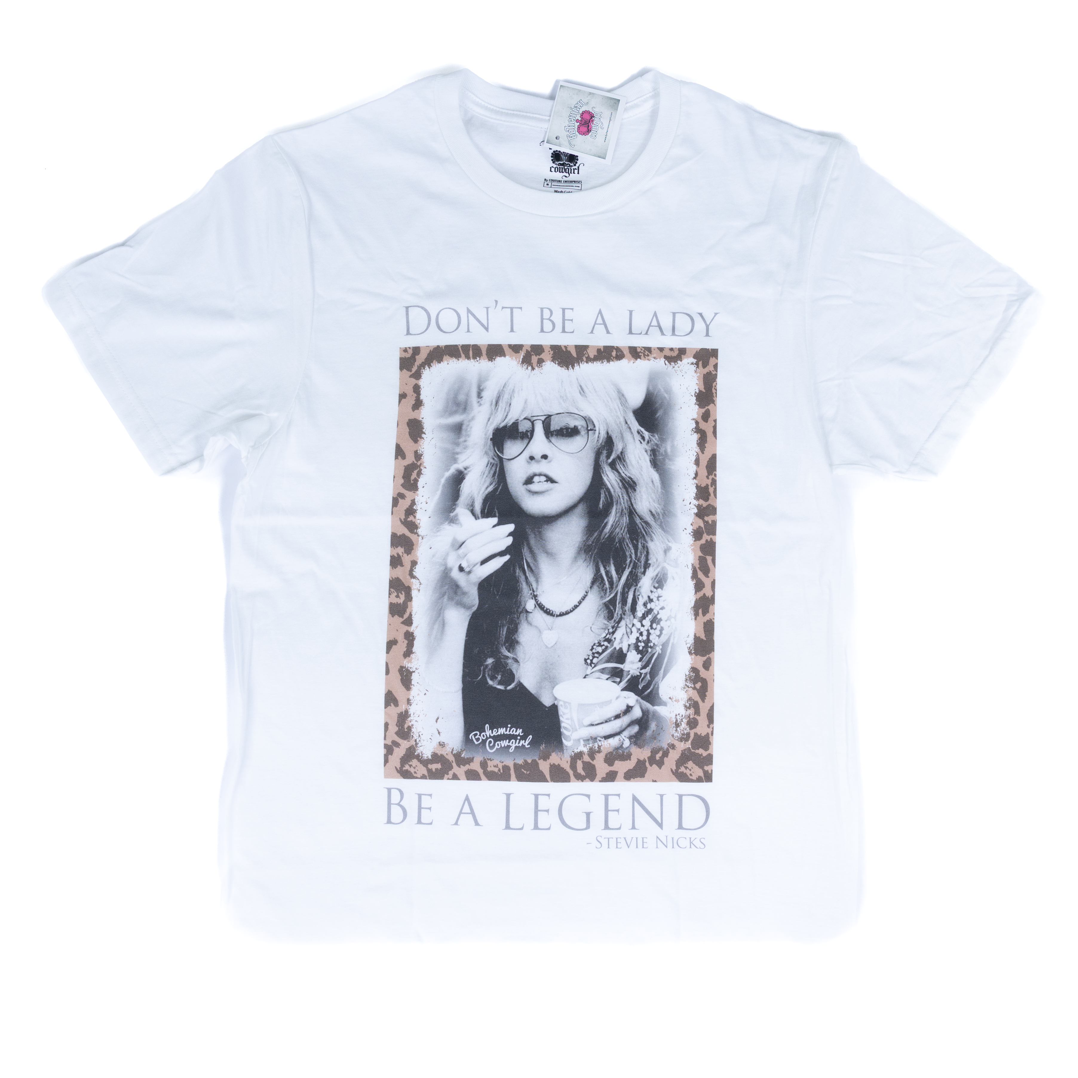 Women's White Lady "Don't Be a Lady Be a Legend" Short Sleeve T-shirt