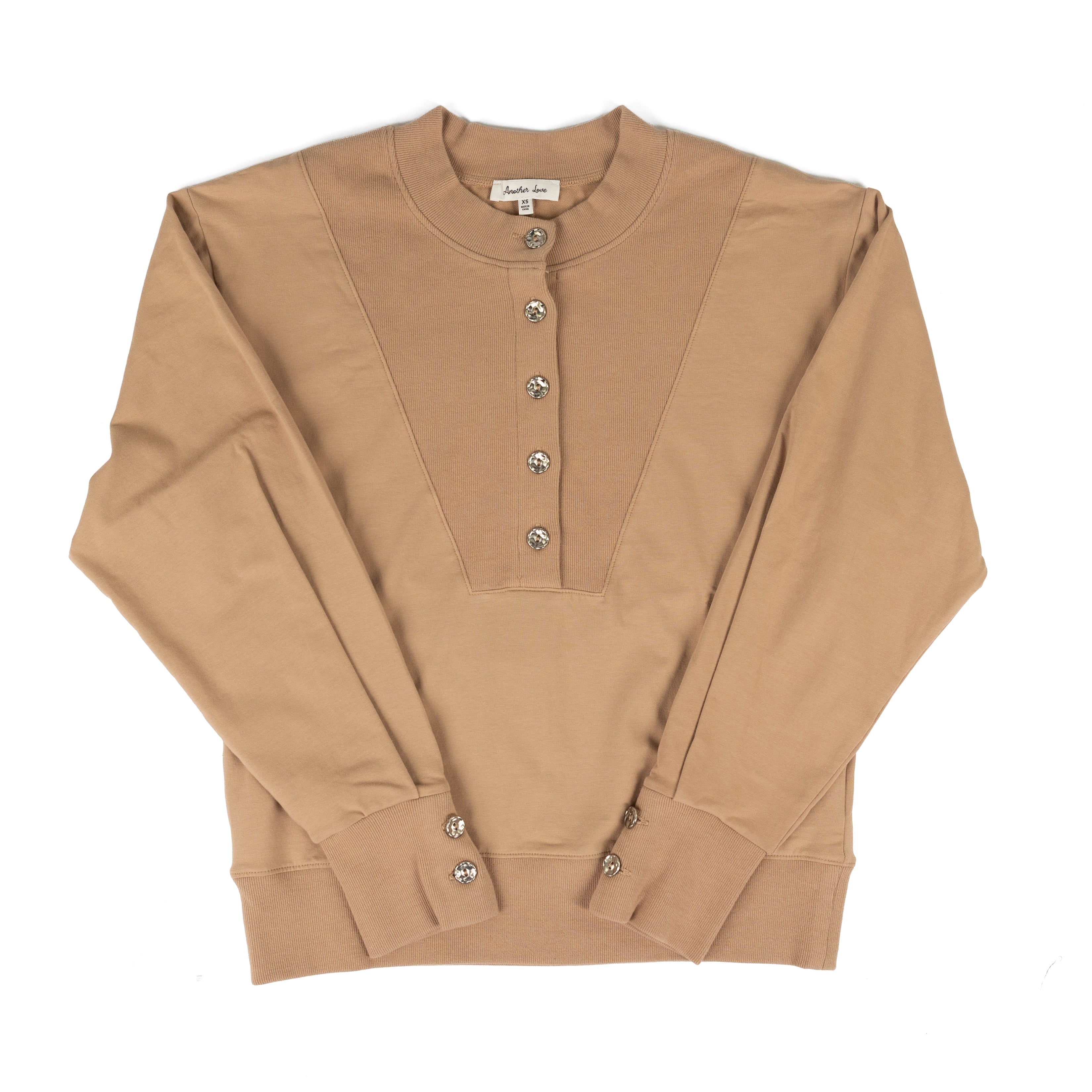 Another Love Women's Toffee Cream Arnelle Long Sleeve Shirt