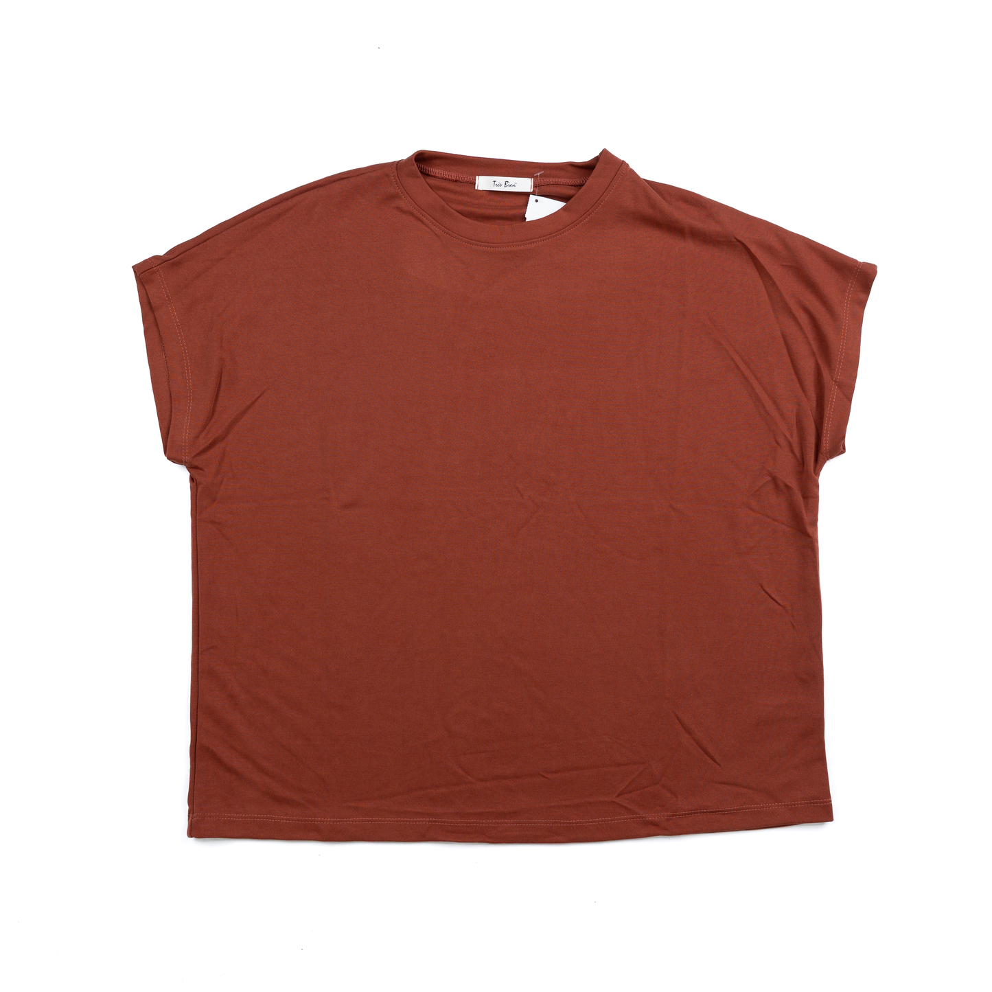 Women's Tres Bien Modal Plain Short Sleeve Top T-41178