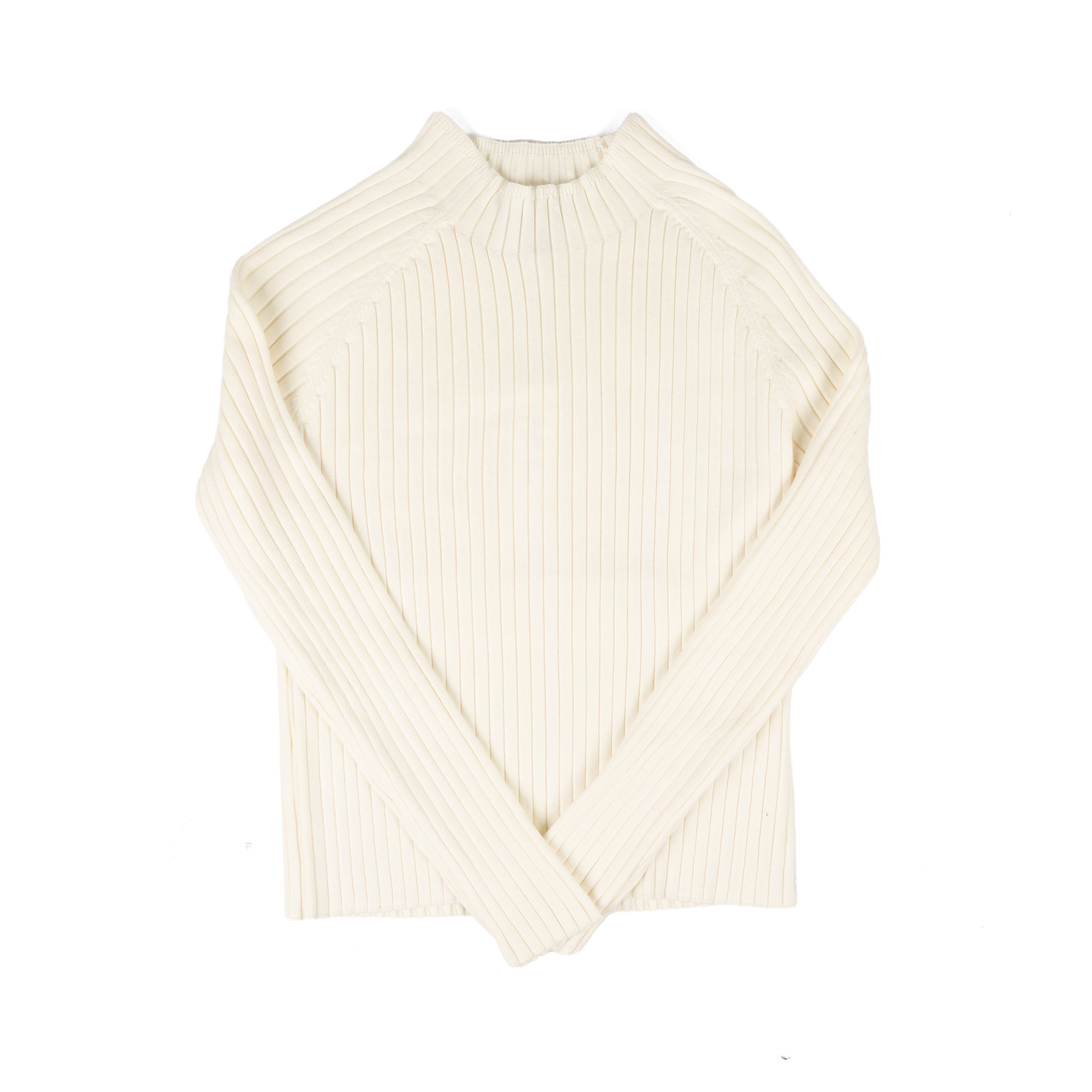 Another Love Women's White Evalina Long Sleeve Mock Neck Shirt