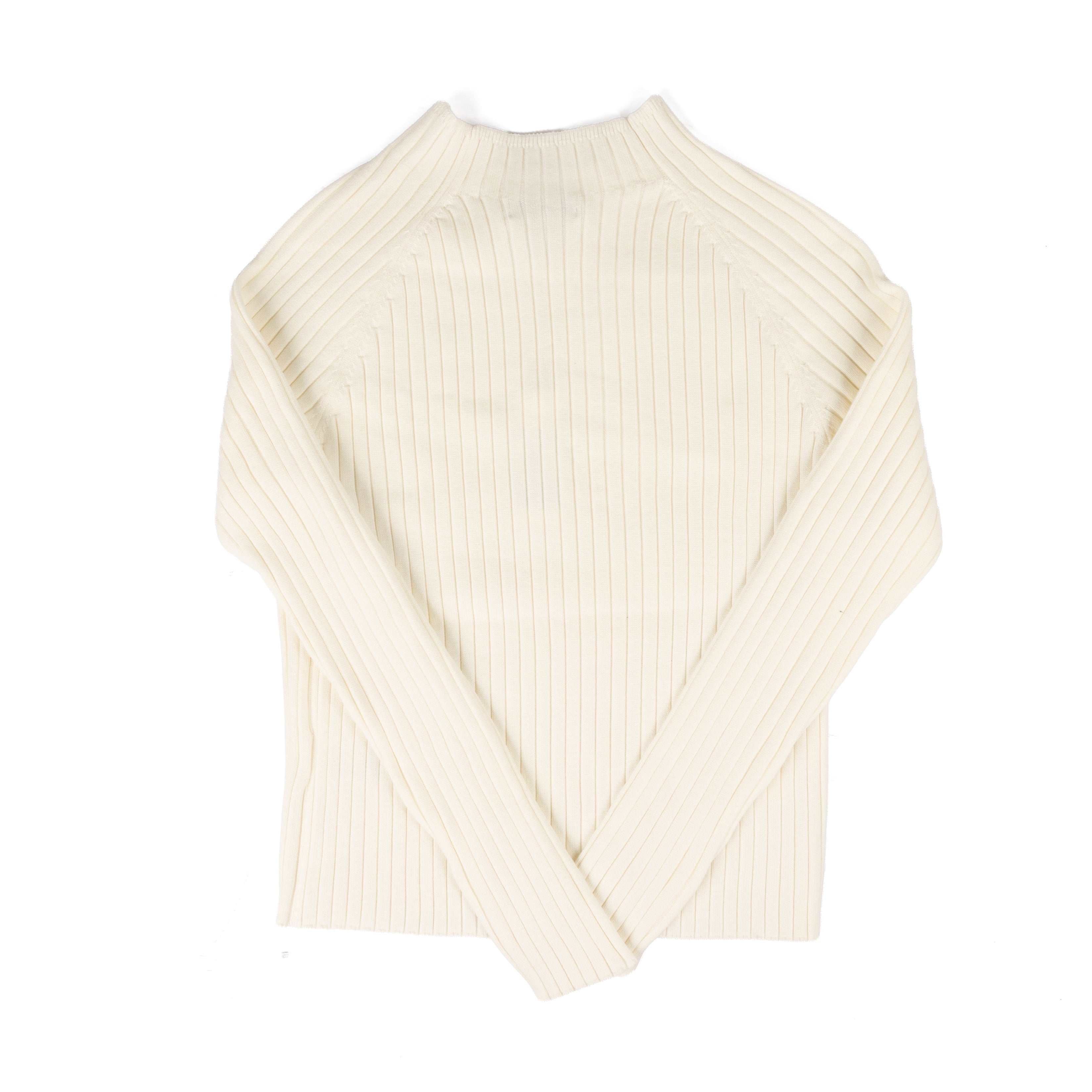 Another Love Women's White Evalina Long Sleeve Mock Neck Shirt