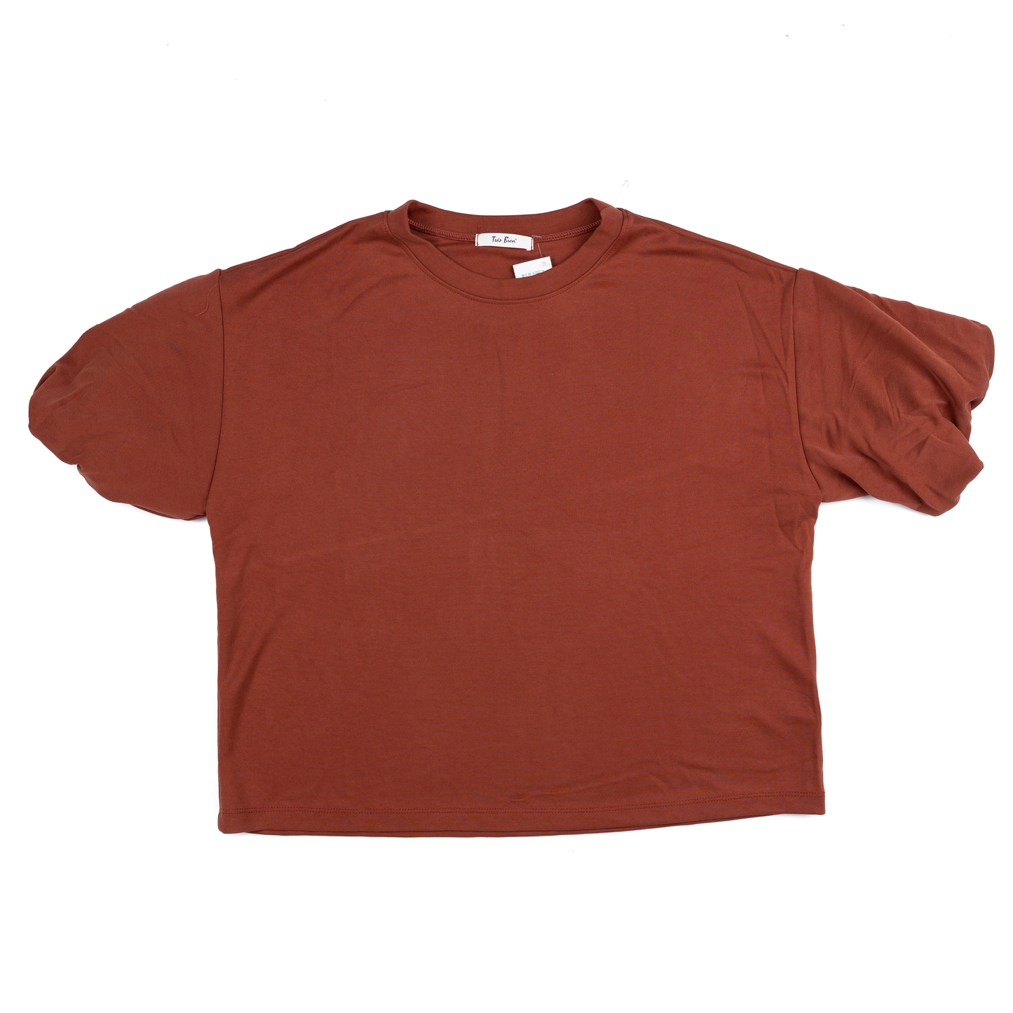 Women's Tres Bien Roundneck 1/2 Sleeve Puff Top T-41394