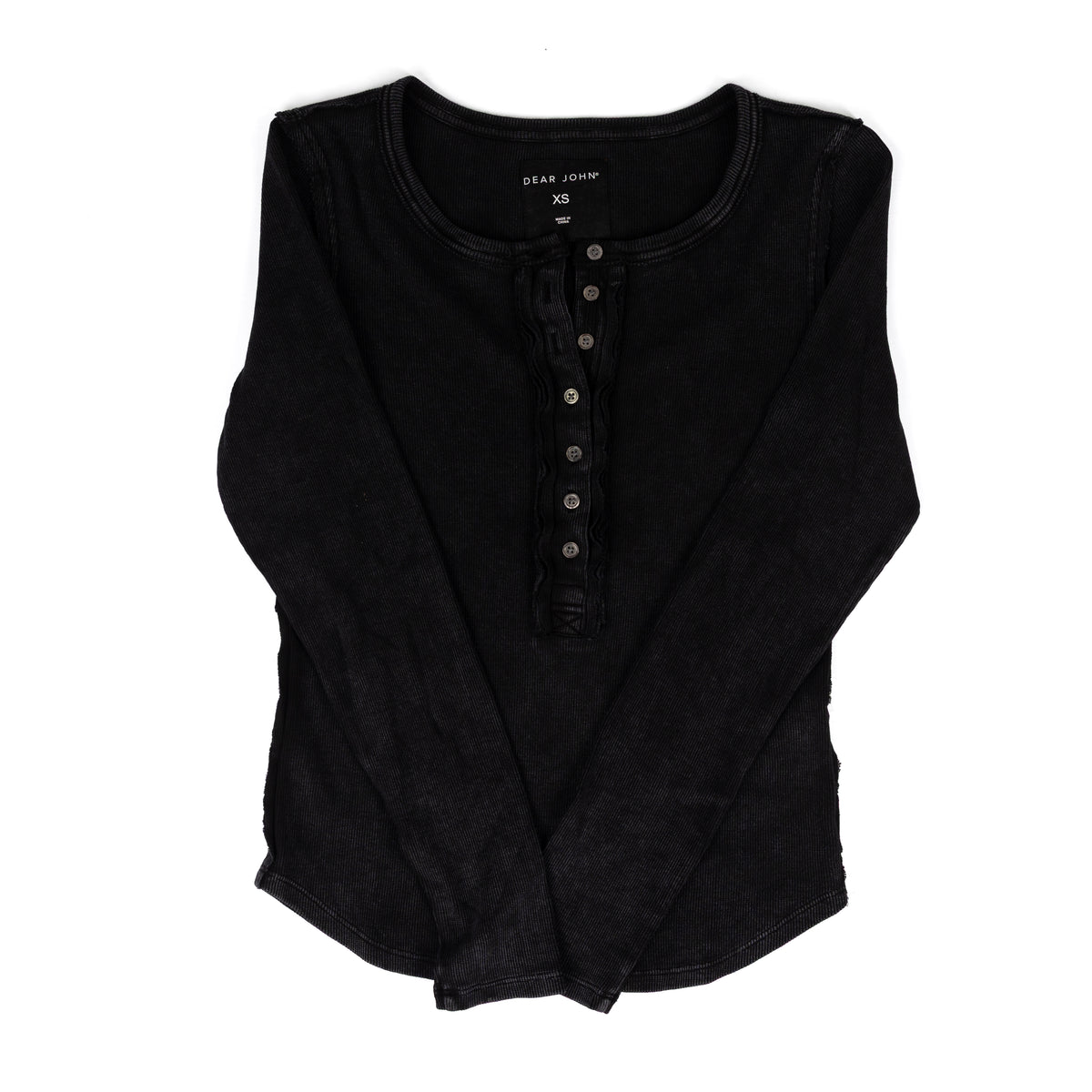 Dear John Women's Washed Black Edie Long Sleeve Shirt