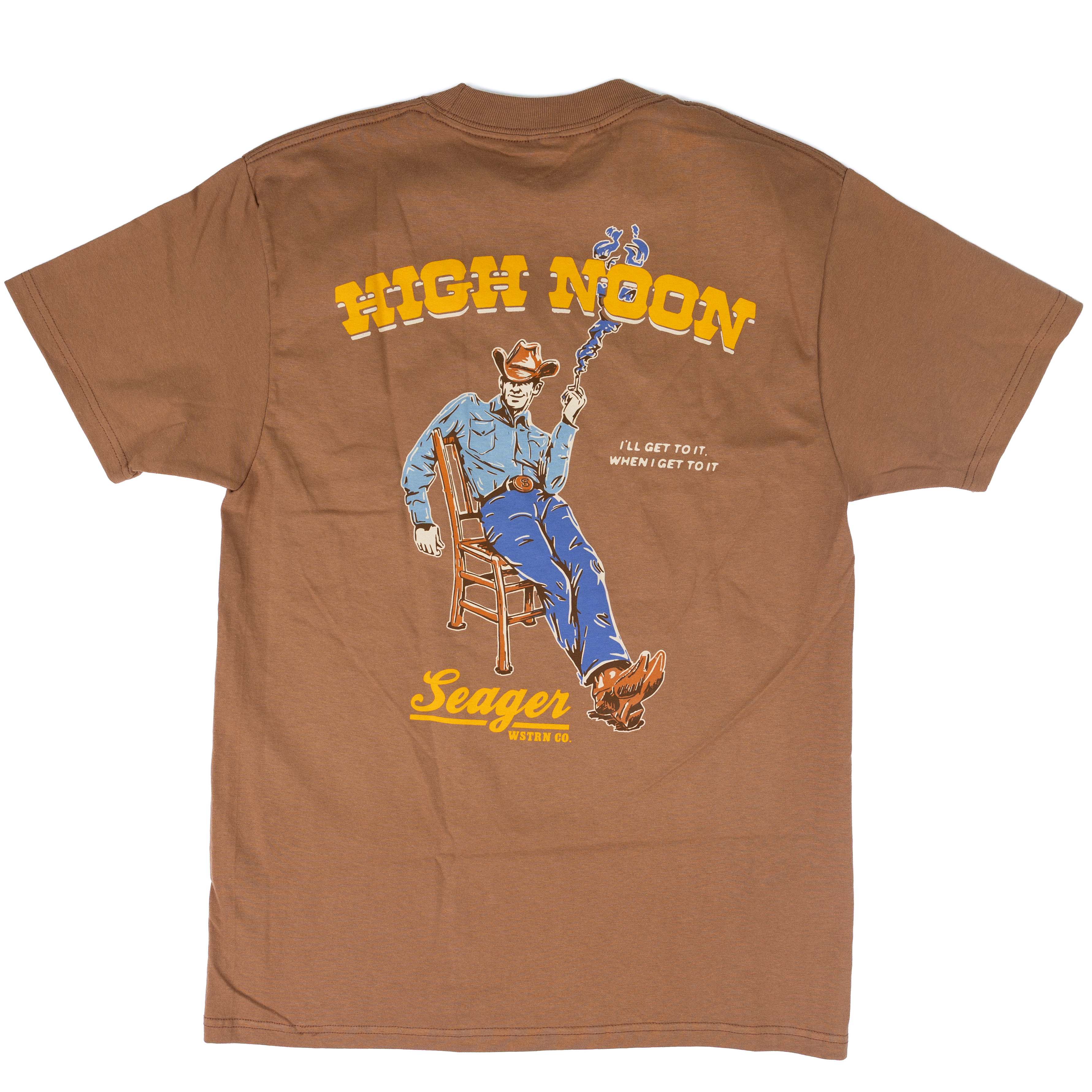 Men's Seager Brown Sugar High Noon T-shirt MTSP26HGNOBRN – Crazy