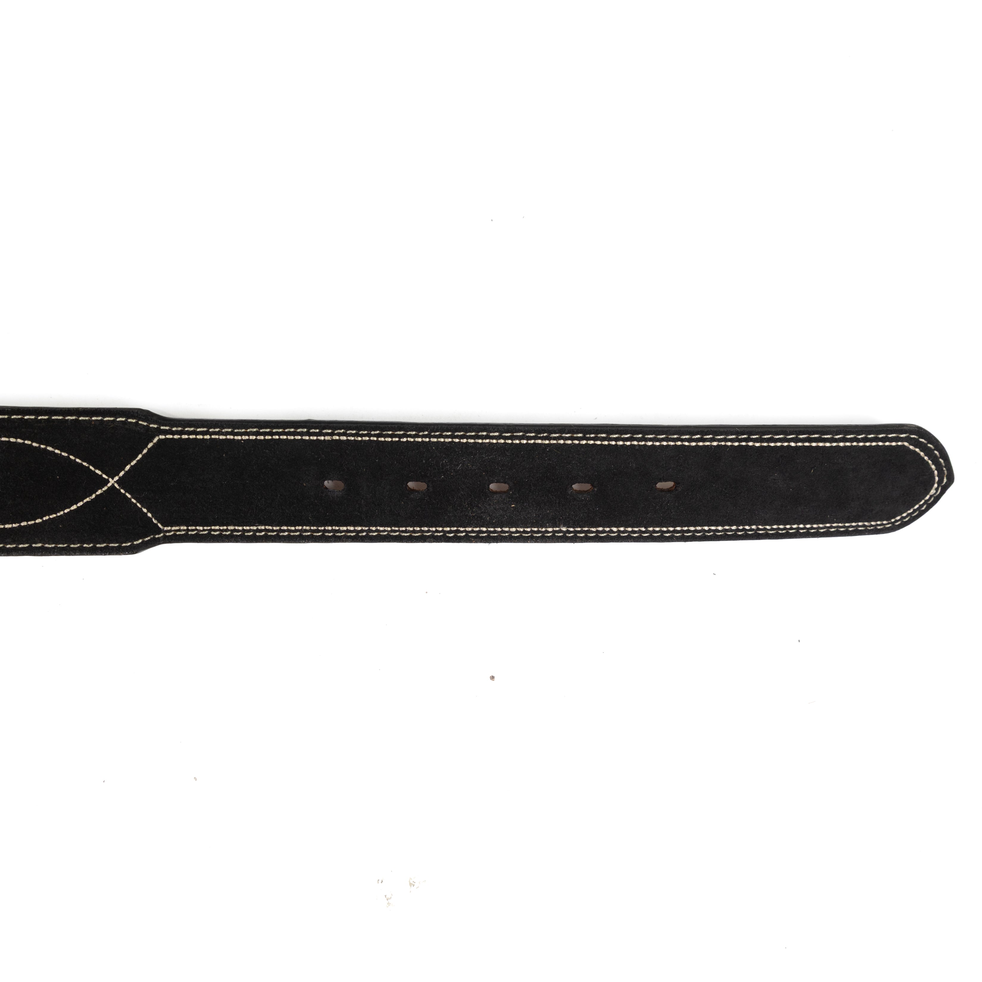 Nocona Men's Black Roughout Belt with Boot Stitching