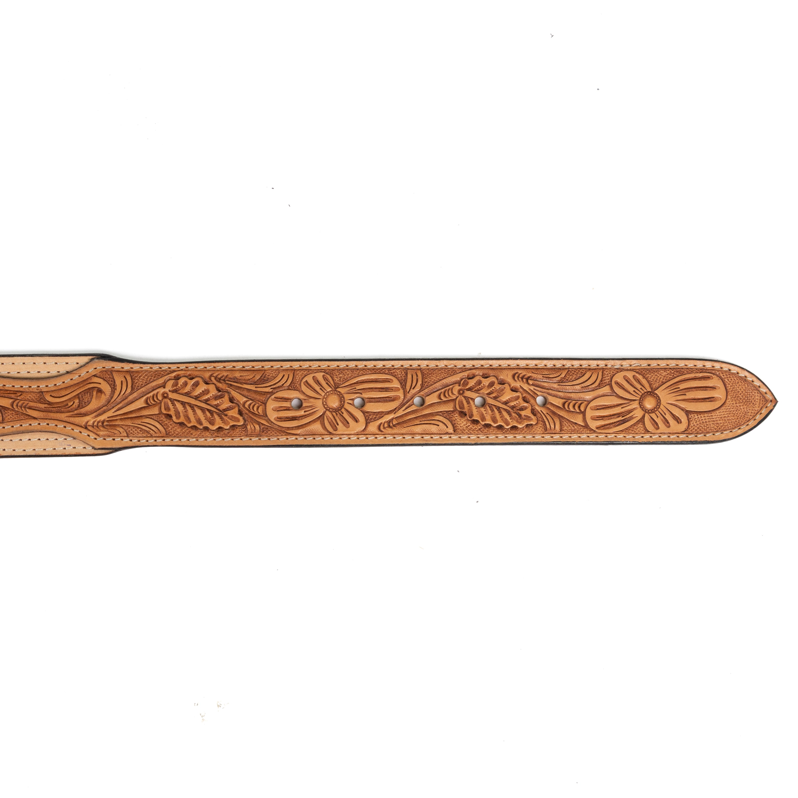 Nocona Men's Tan Roughout Belt with Boot Stitching