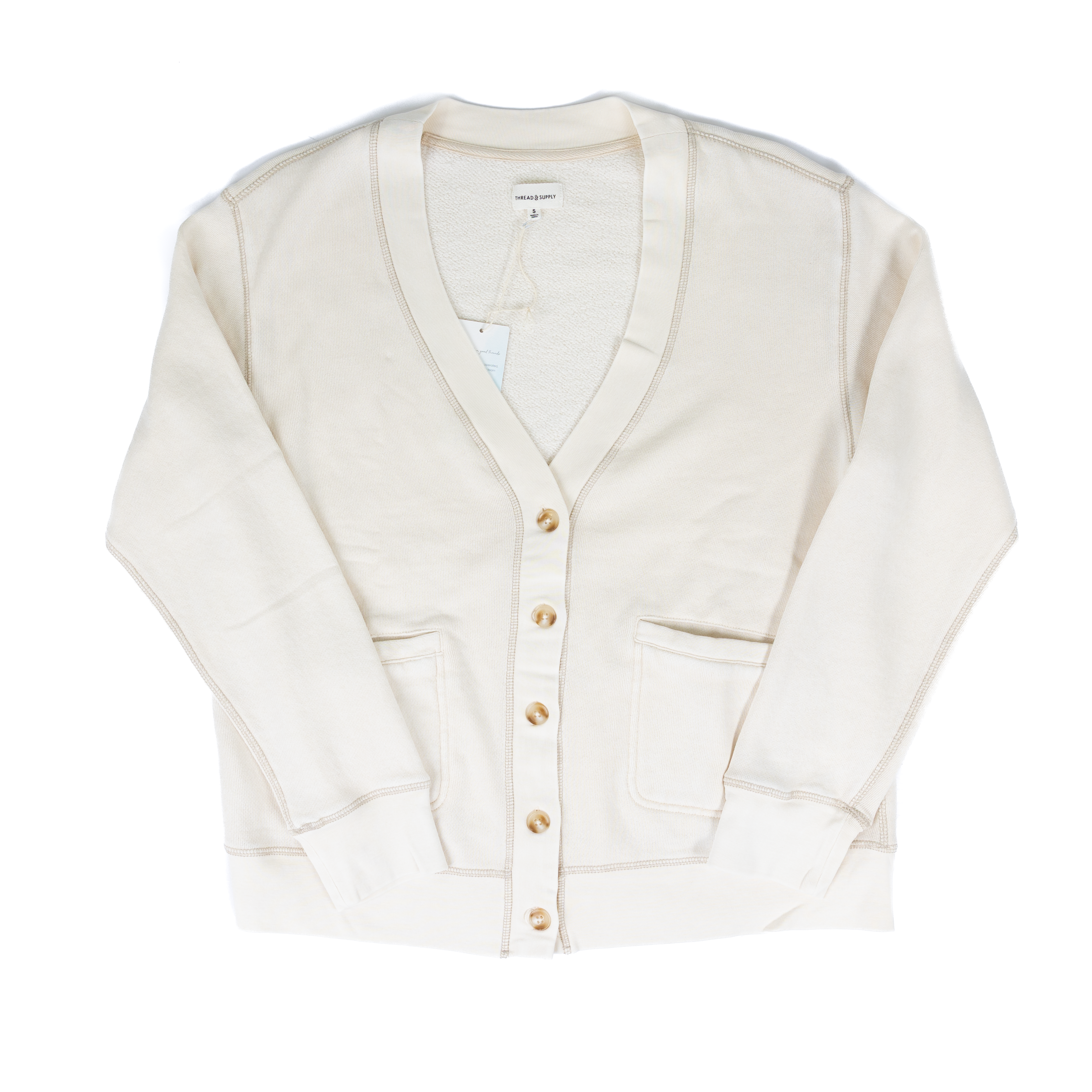 Women's Thread & Supply Zane Bone White Cardigan J2422PLTTS