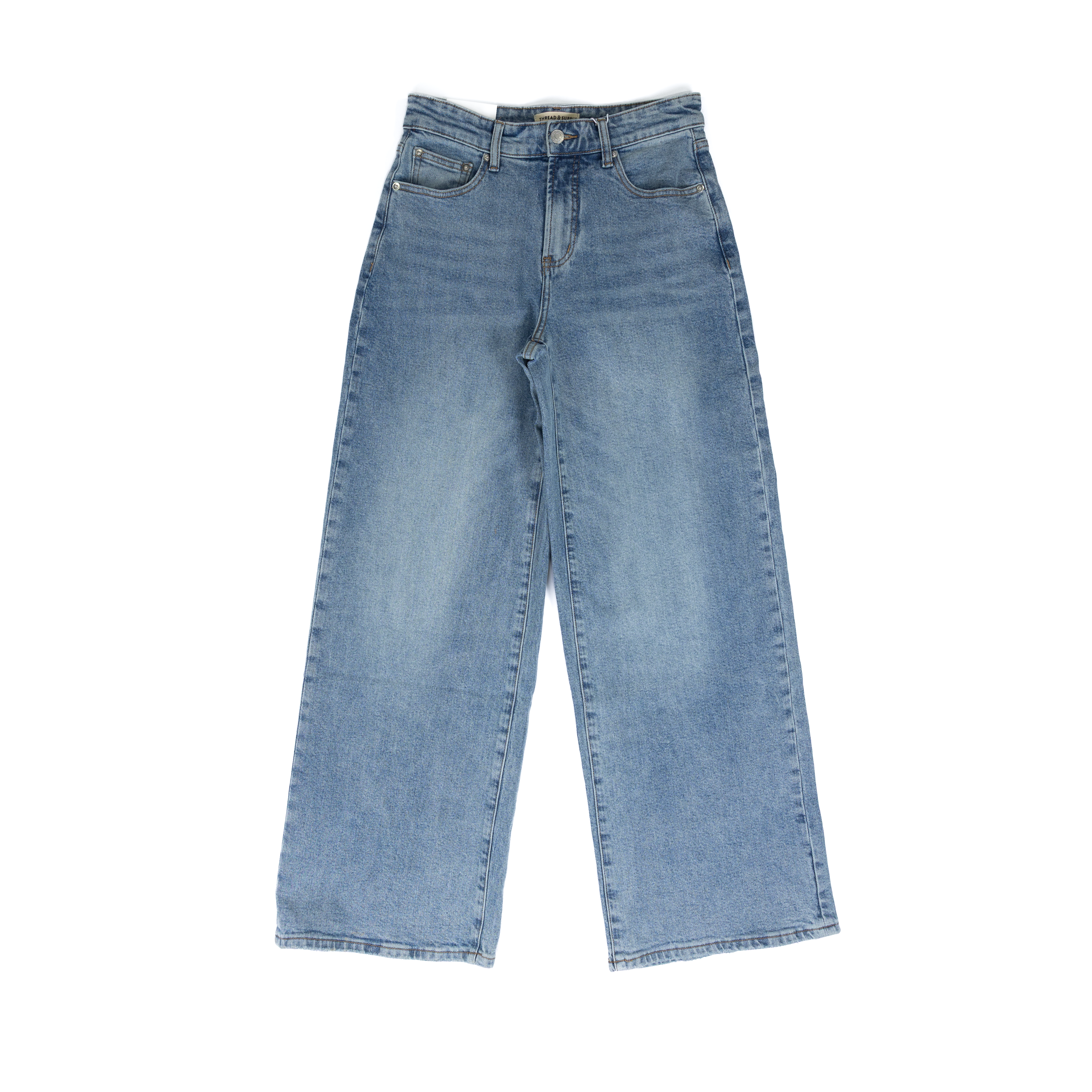 Women's Thread & Supply Erin Midrise Wide Leg Sunwash Jeans B4221VSDTS