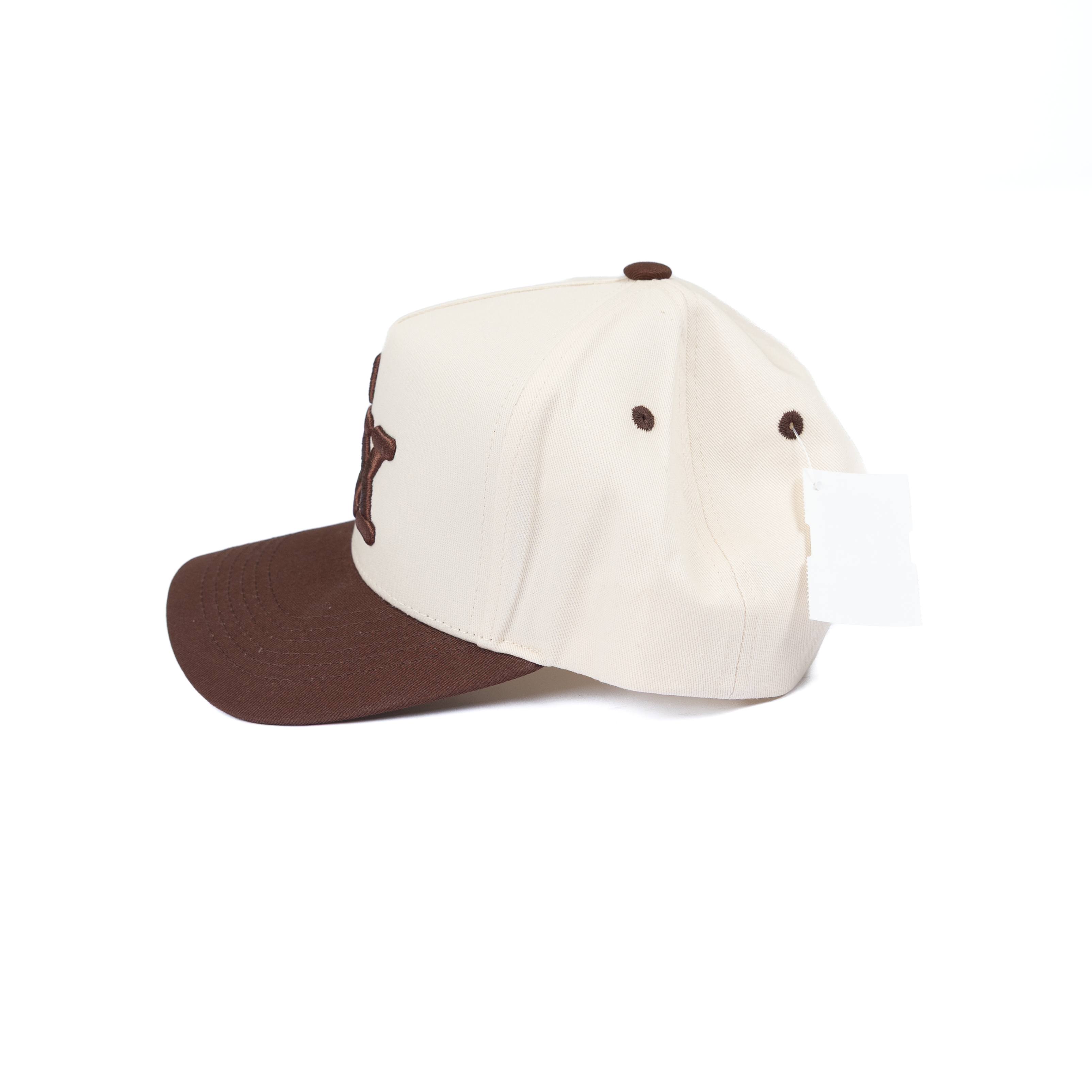 Women's Tan and Brown Snapback "TX" Cap