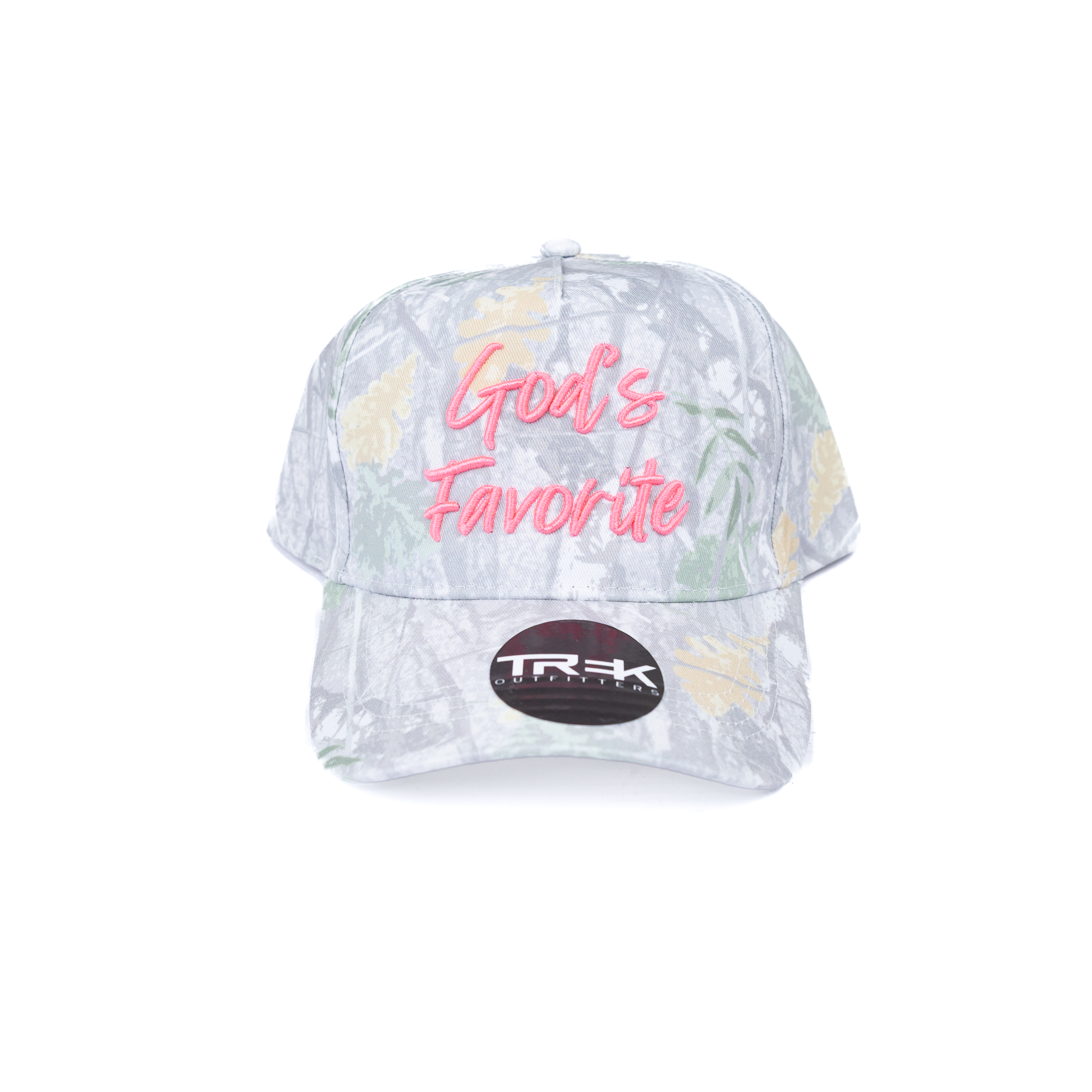 Women's Light Camo and Pink "God's Favorite" Cap