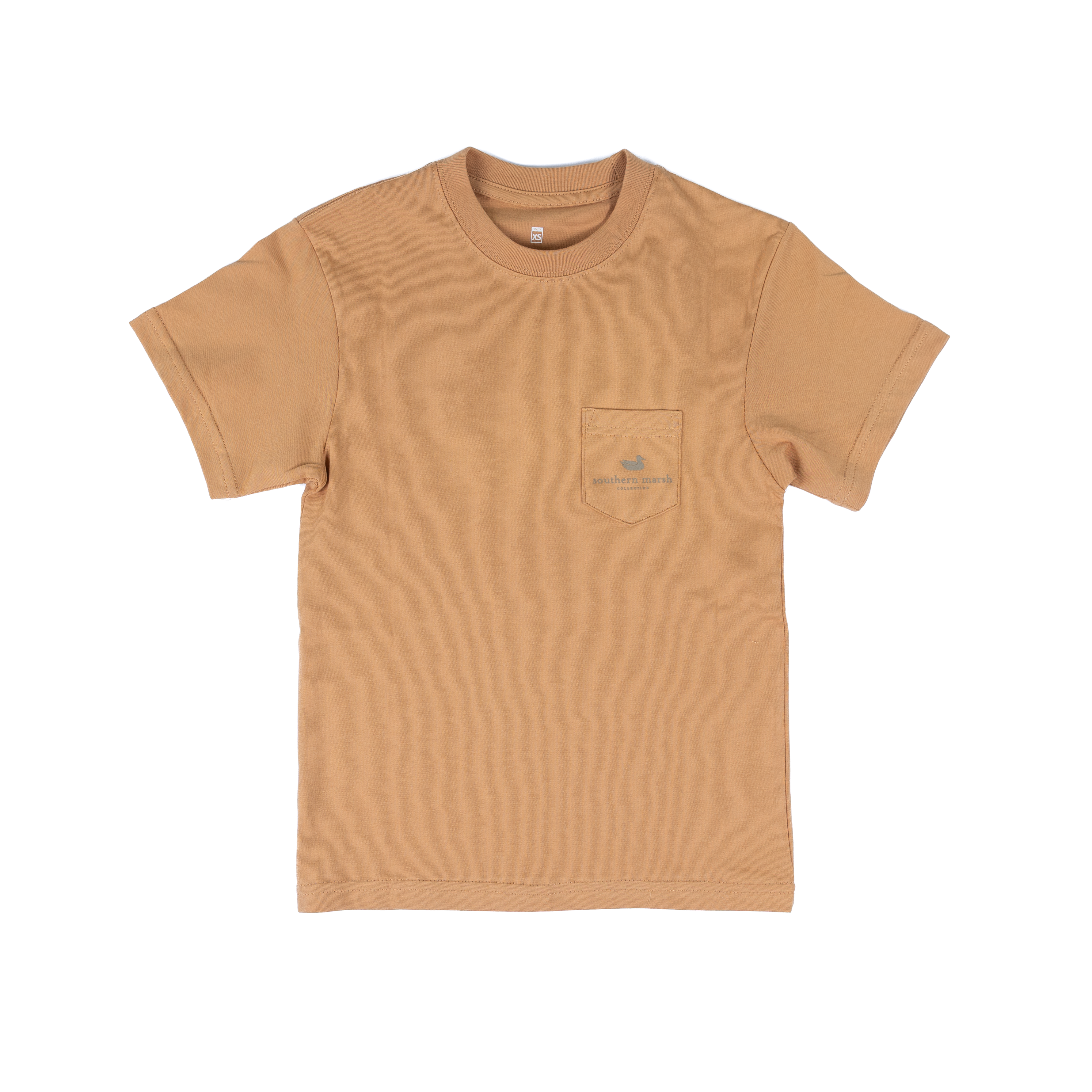 Boy's Southern Marsh Short Sleeve Camel Flying Ducks T-shirt YAOC3-CML