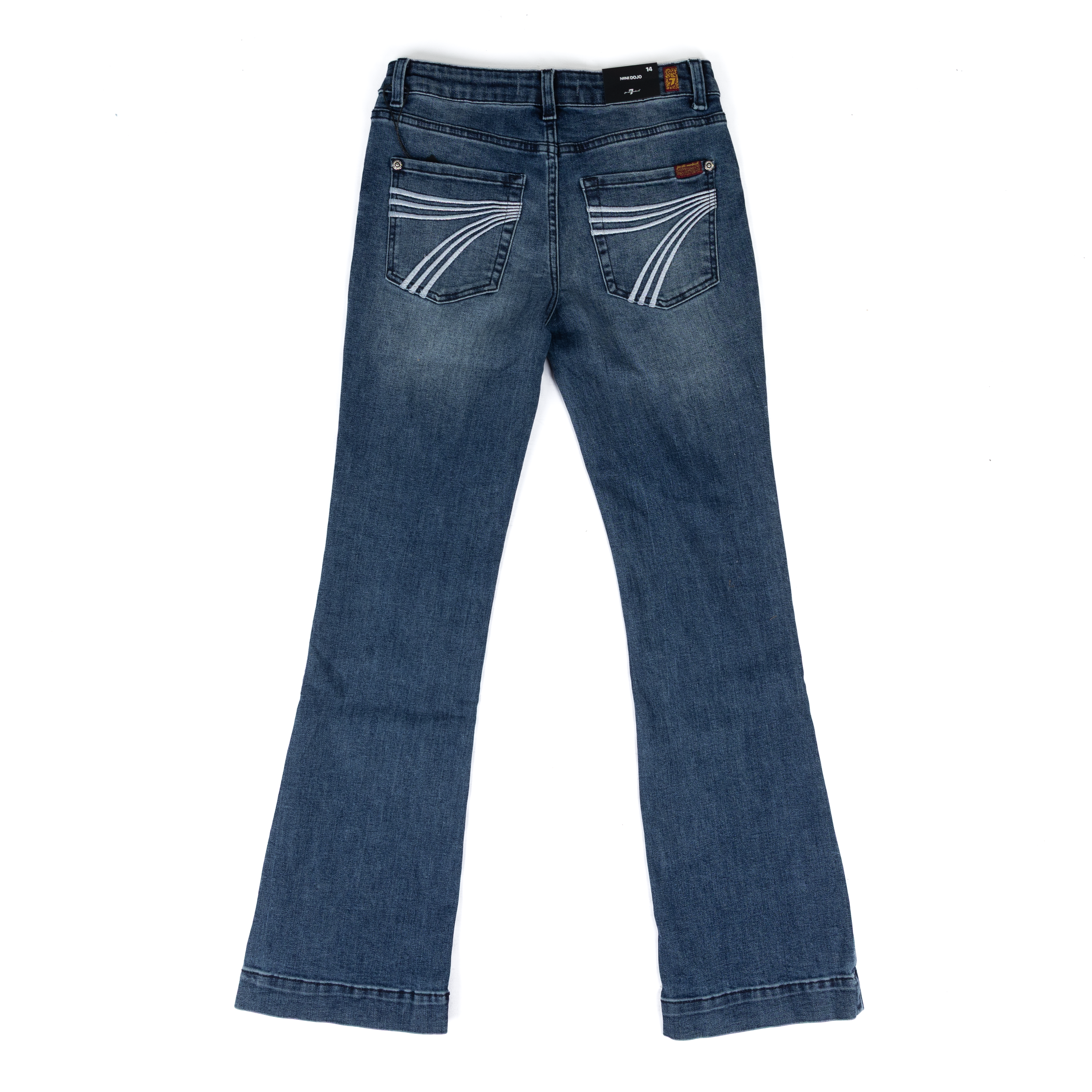 Girl's Seven for All Mankind Lake Blue Mini Dojo Jeans 7KHF0H85-XOS