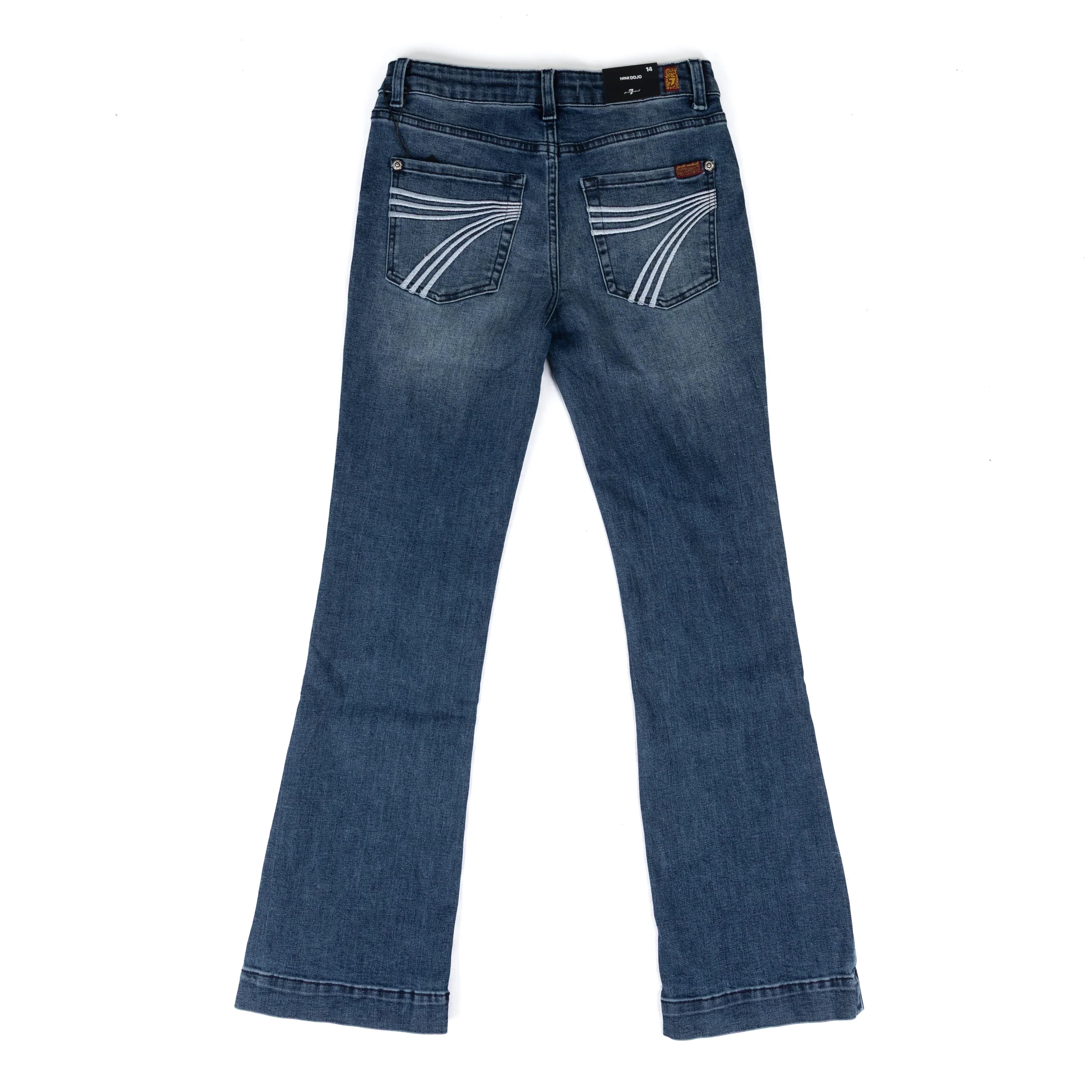 Girl's Seven for All Mankind Lake Blue Mini Dojo Jeans 7KHF0H85-XOS