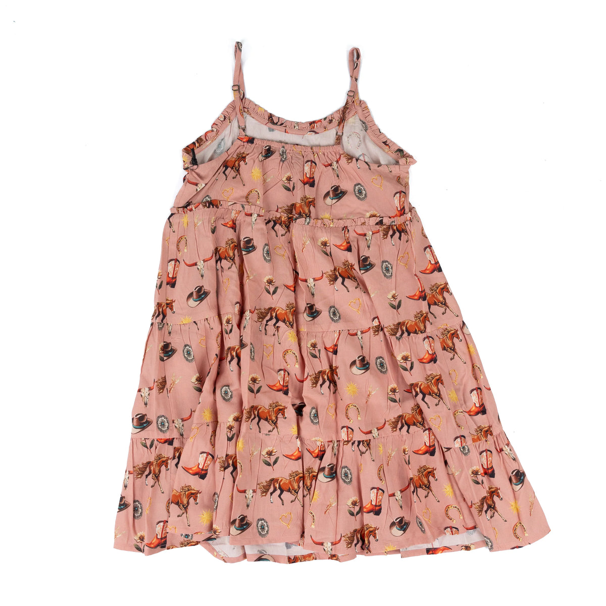 Girl's Rock and Roll Denim Rose/Mauve Western Print Dress BGD0R09164