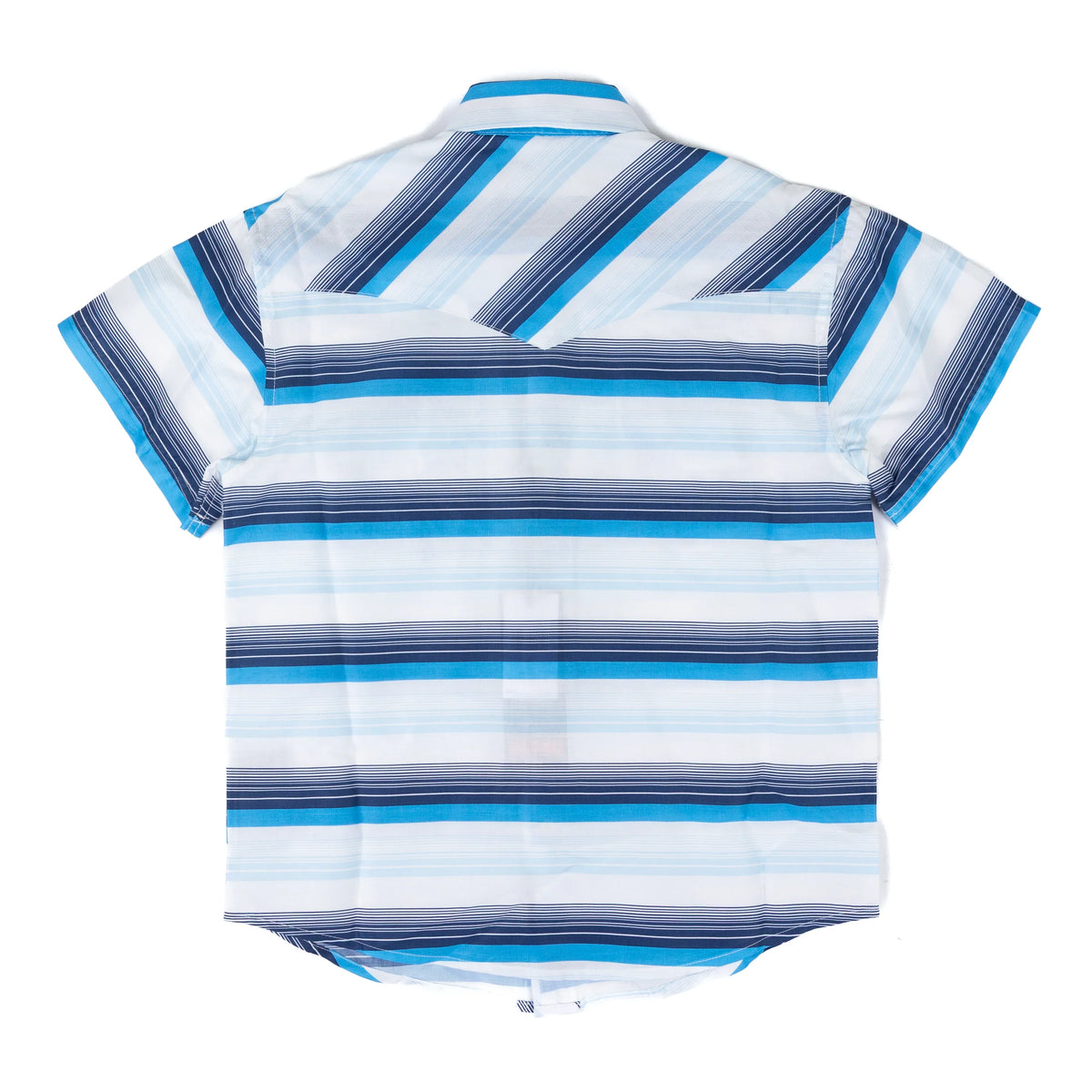 Boy's Rock and Roll Denim Short Sleeve Stripe Snap Shirt BBN3S08655