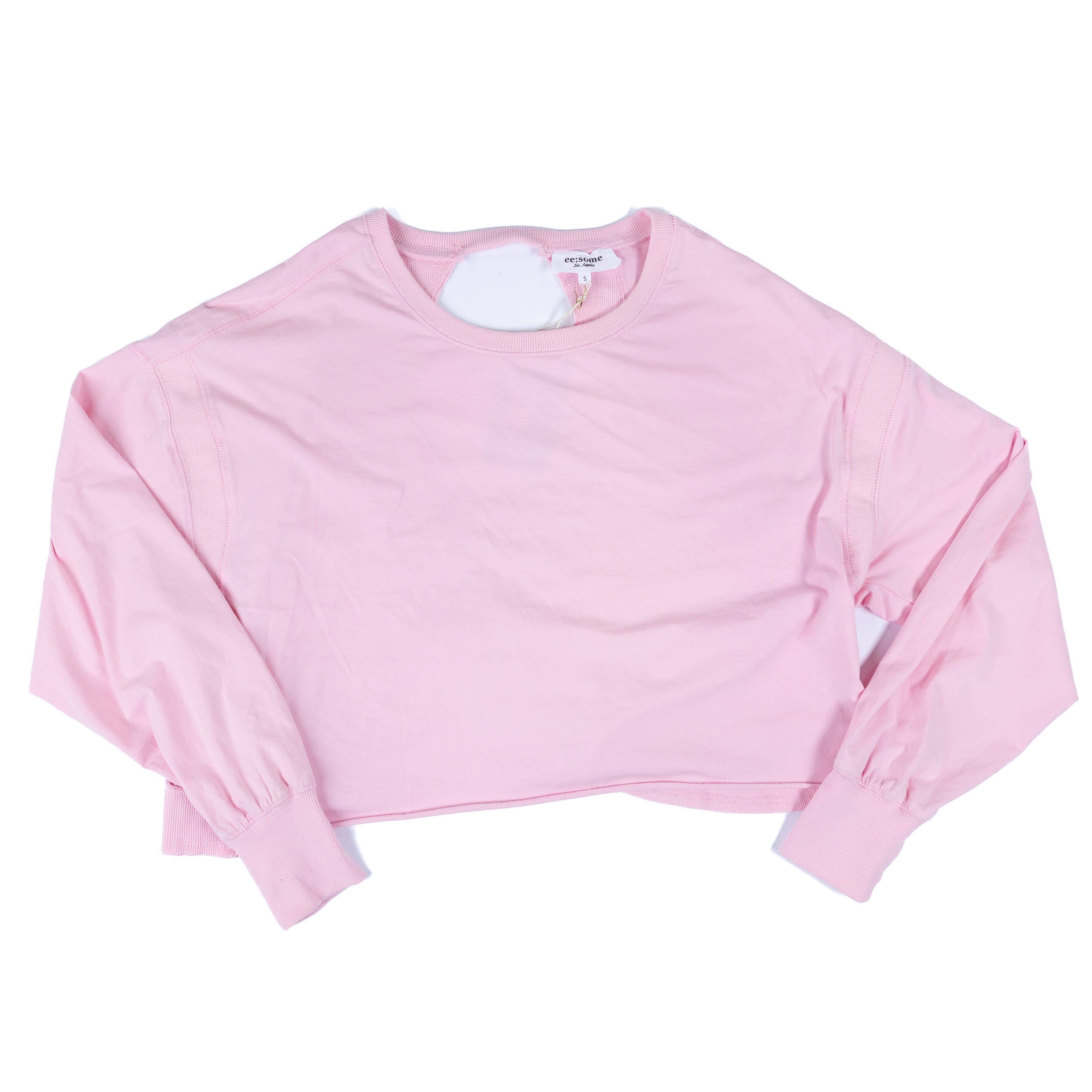 Women's ee:some Long Sleeve Pink Open Back Blouse TH15594