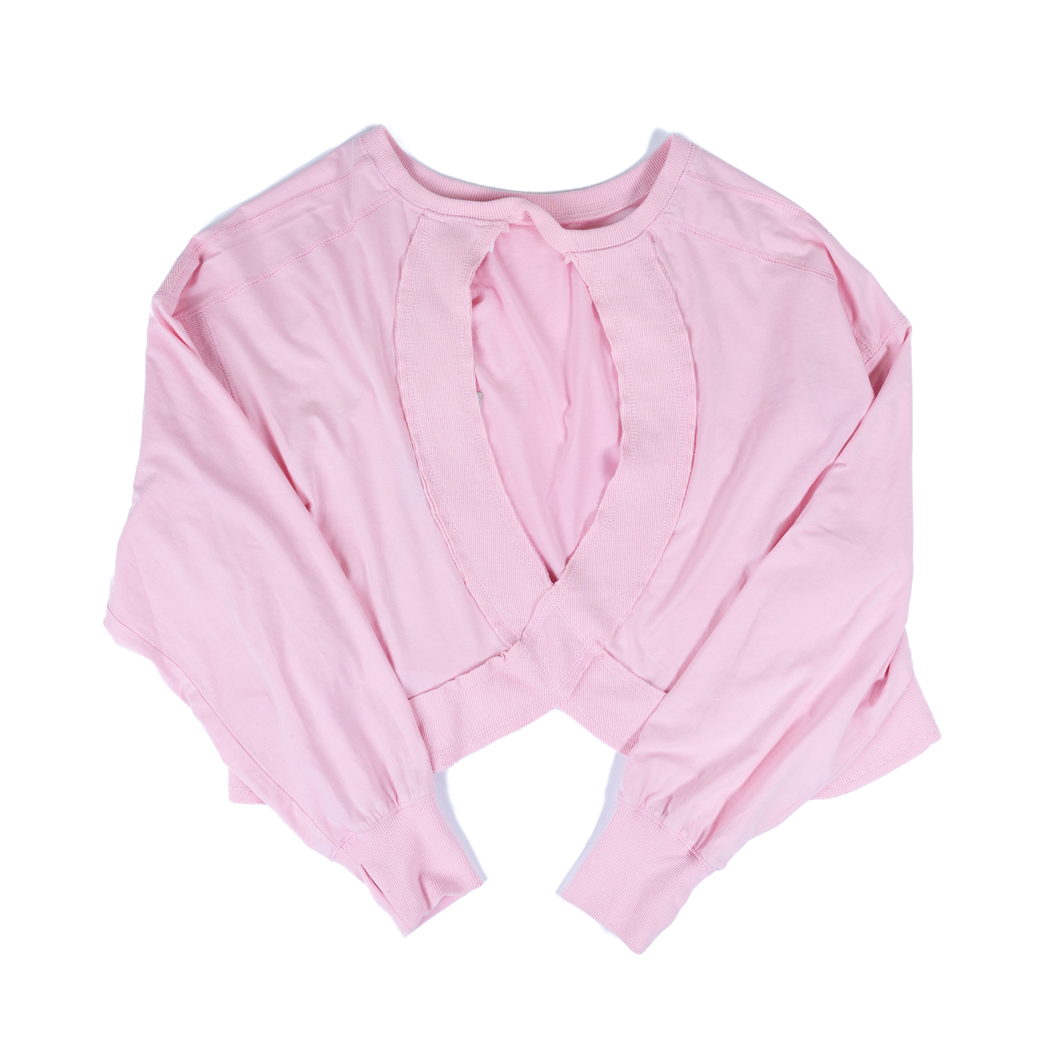 Women's ee:some Long Sleeve Pink Open Back Blouse TH15594