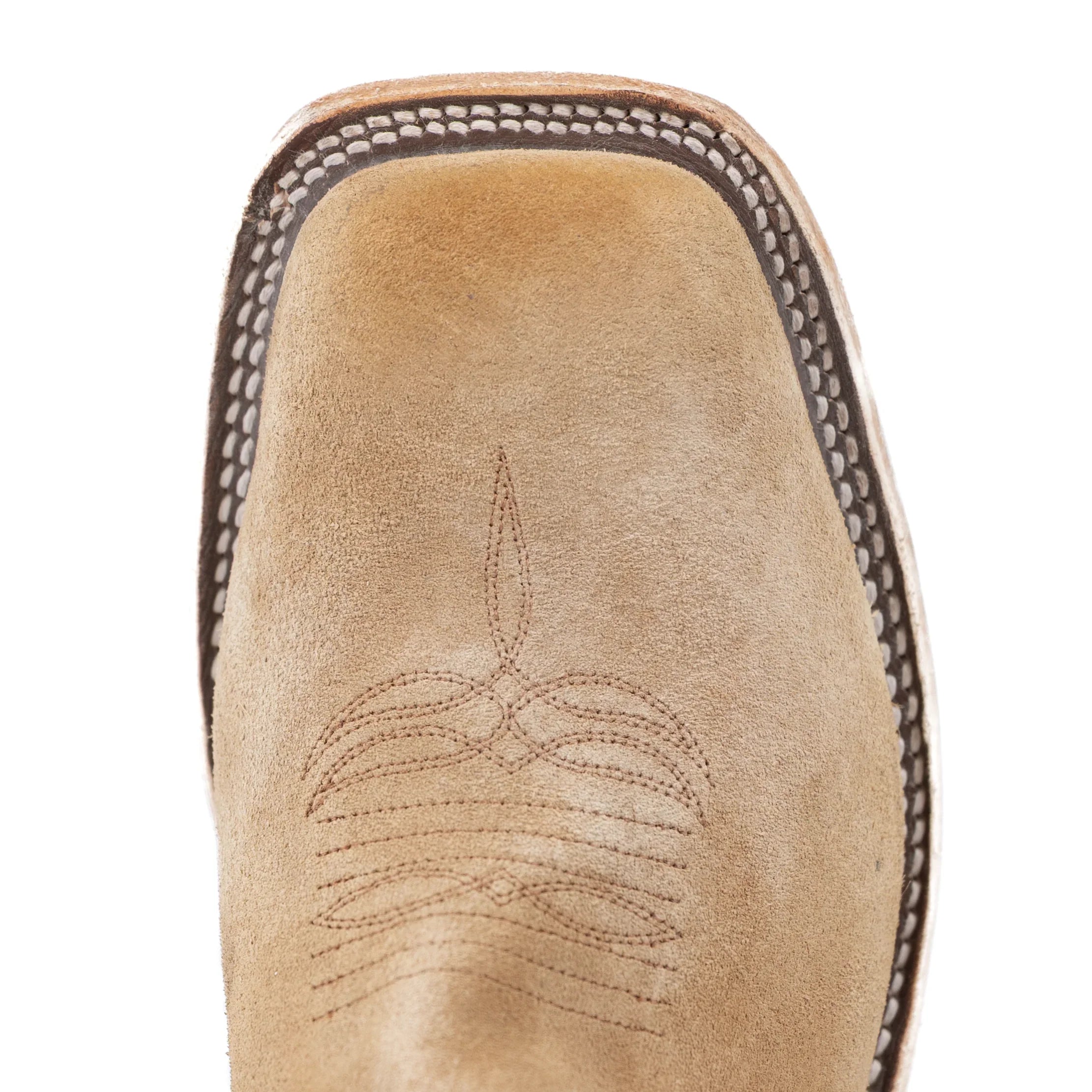 Anderson Bean Burnished Tan Crazy Horse Roughout Square Toe Boots