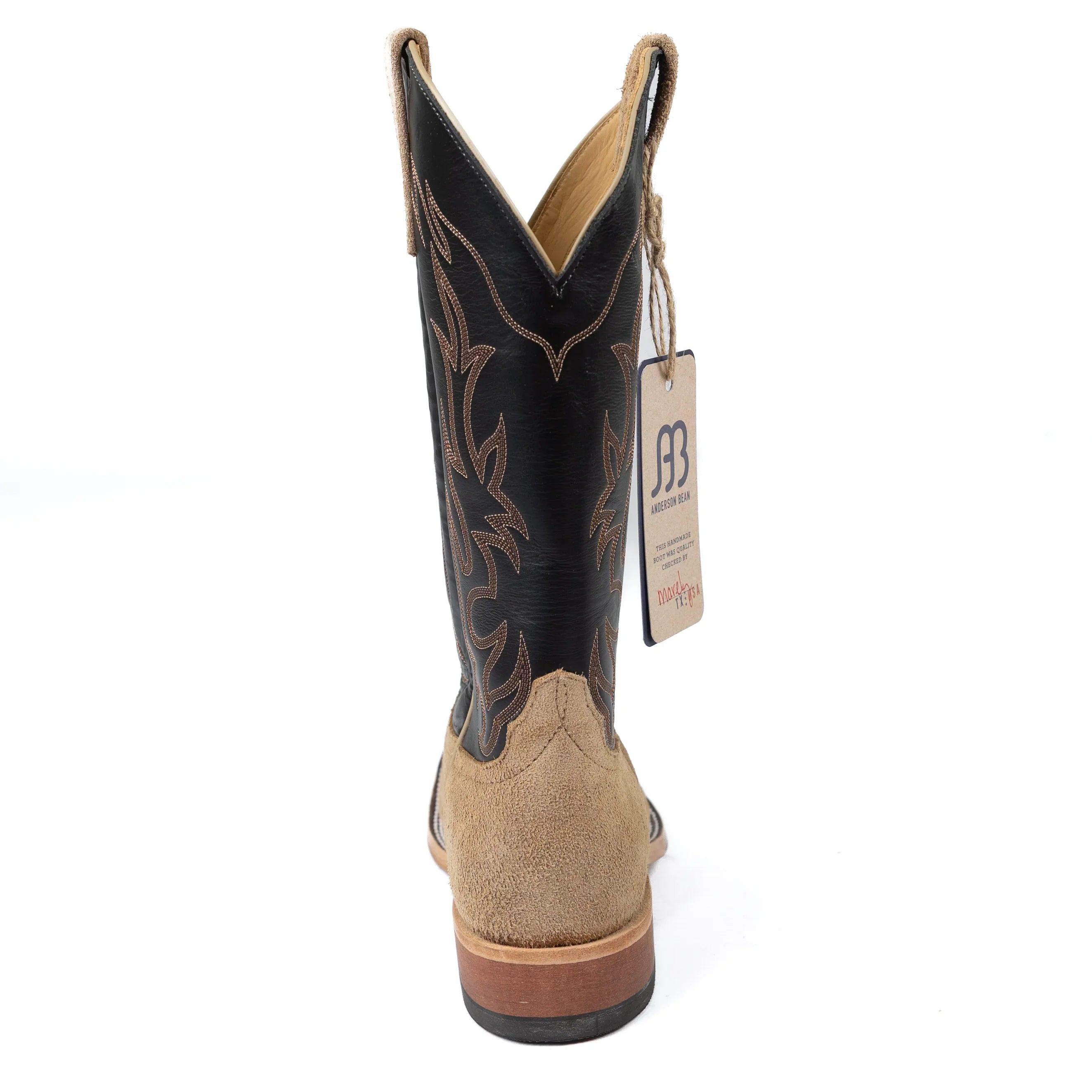 Anderson Bean Tan Crazy Horse Roughout Square Toe Boots