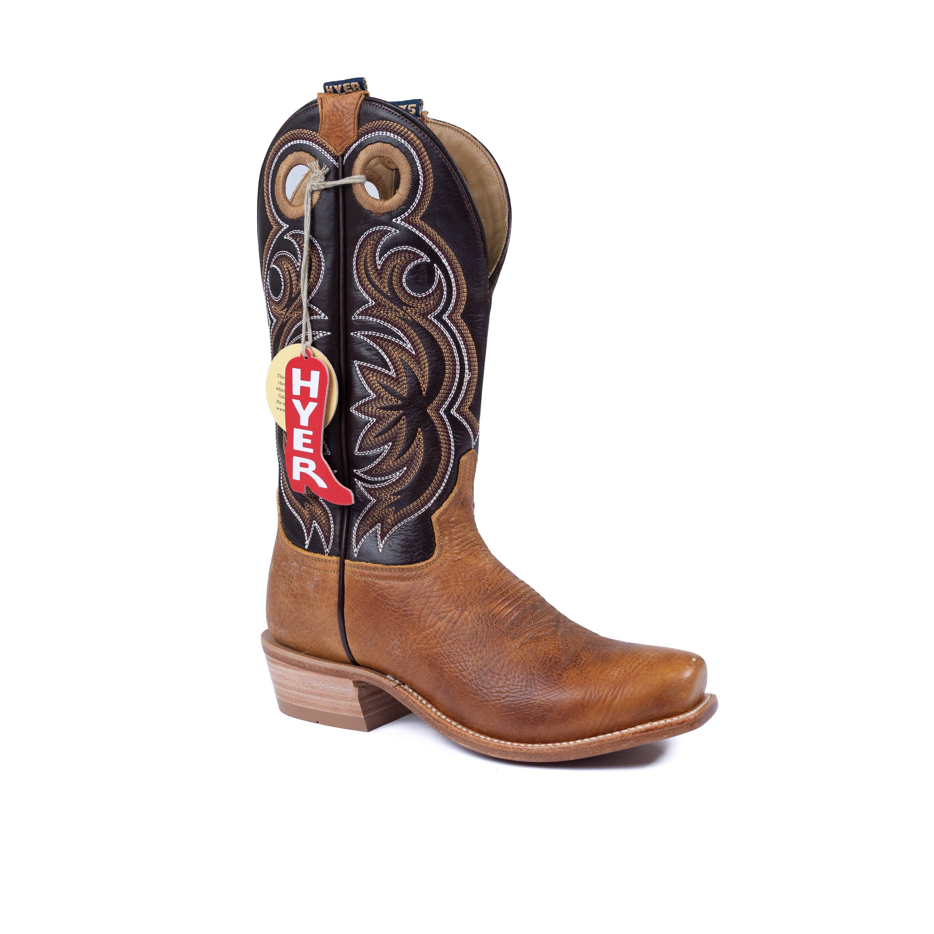 Men's Hyer Riley Oil Tan Cowhide Cutter Toe Boots HM12023 – Crazy