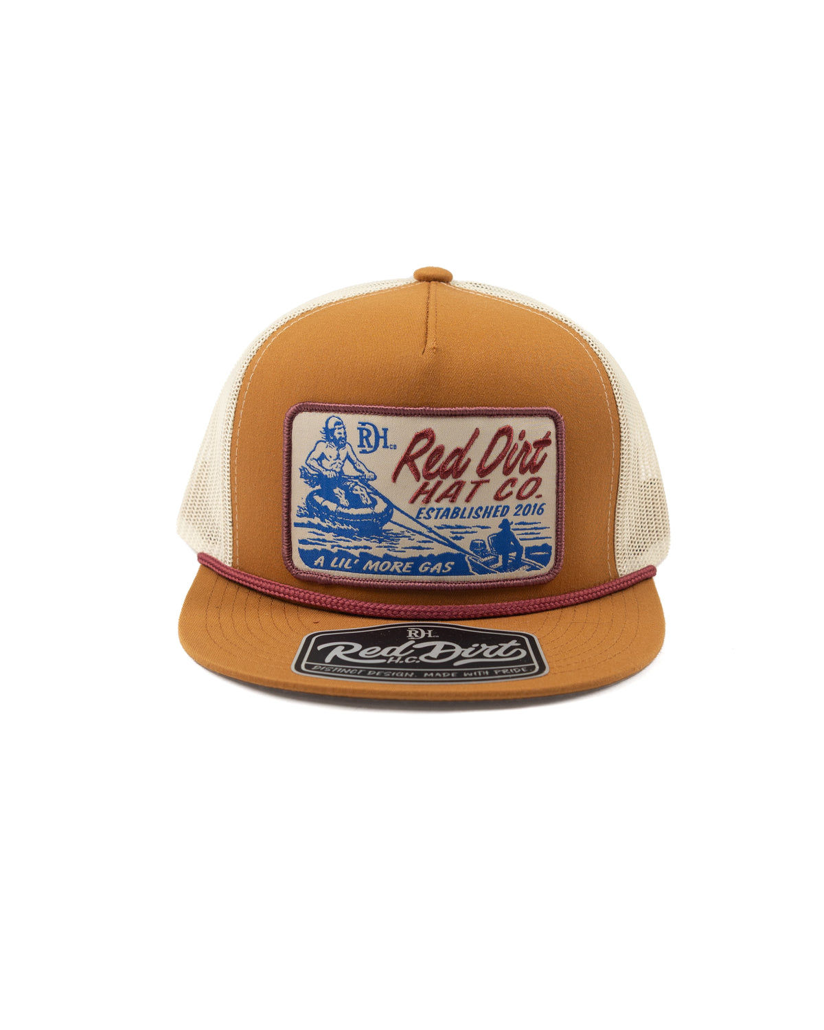 Red Dirt Hat Co Men's Brown/Maroon Wake Ridin' Snapback RDHC-644