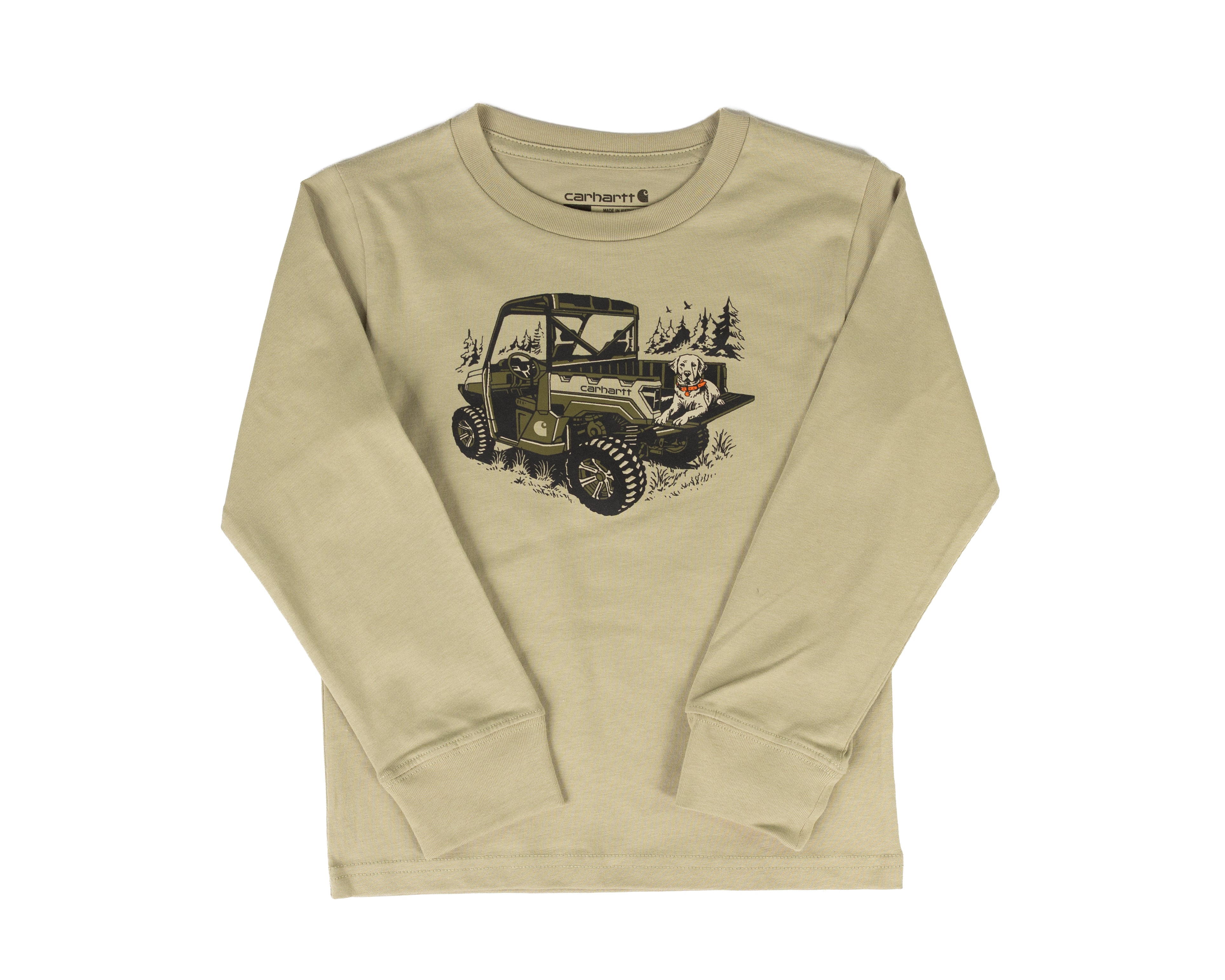 Carhartt Boy's Long Sleeve Green T-shirt CA6871GR9-CA66