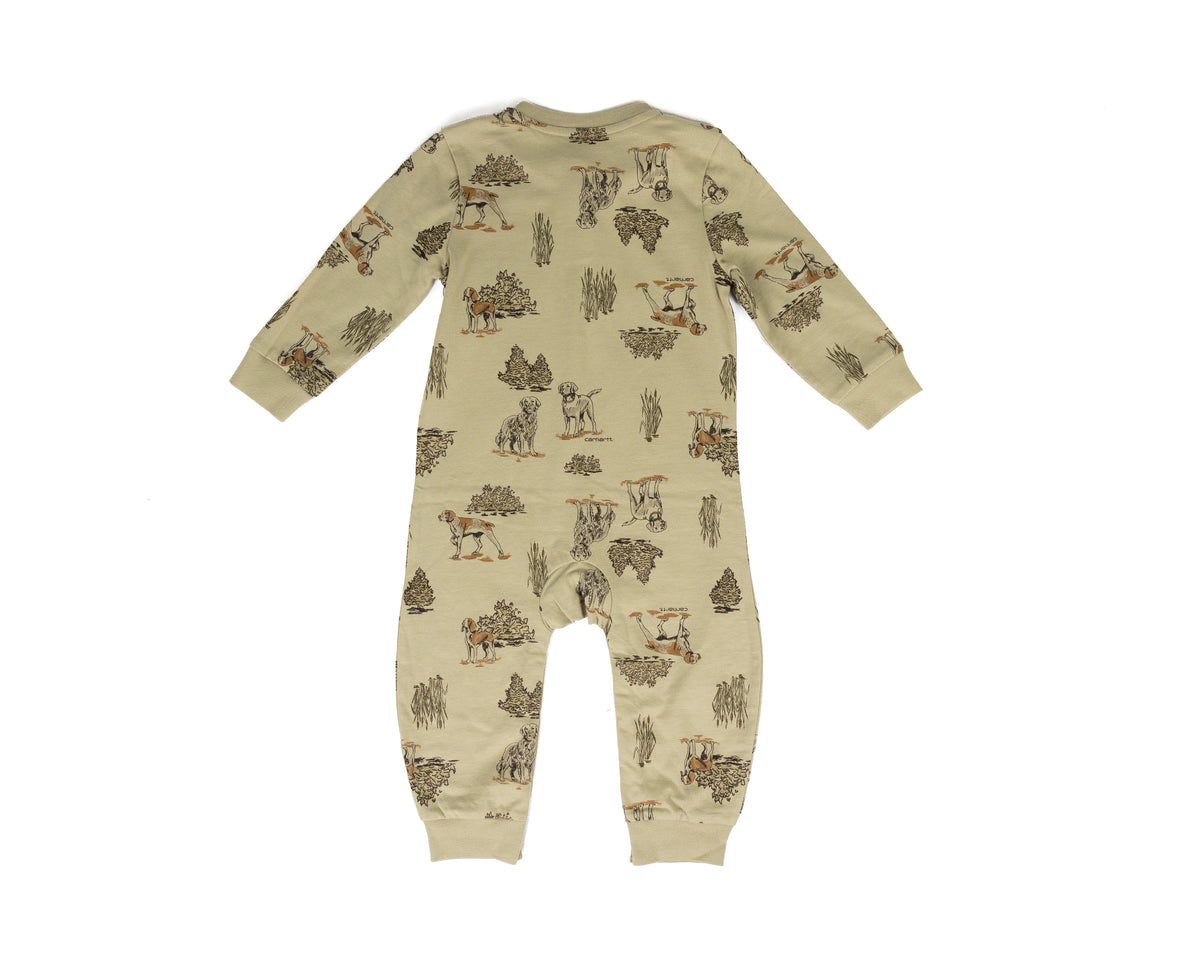 Carhartt Boy's Long Sleeve Dog Printed Coveralls (3M-24M) CM8785GR9
