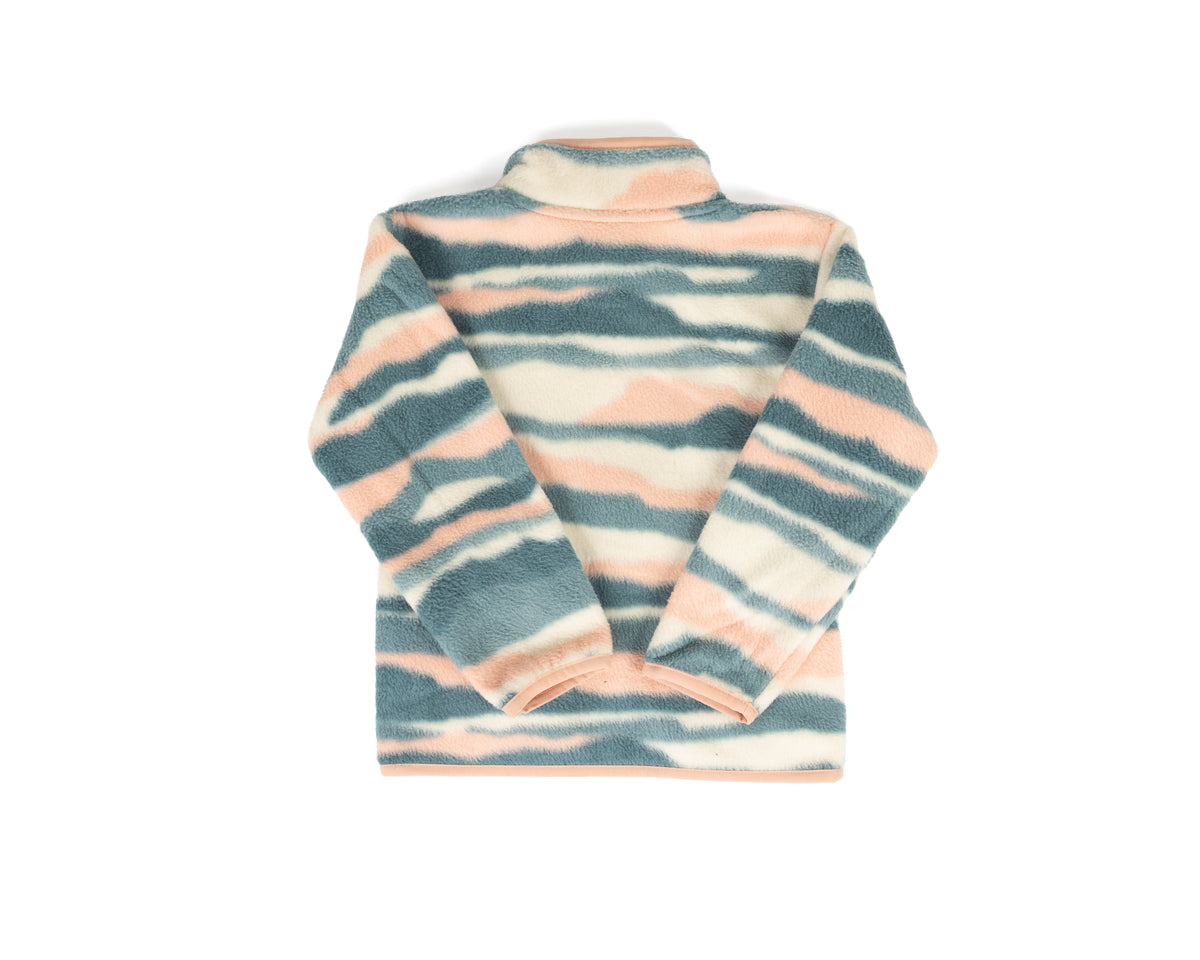 Carhartt Girl's Pink and Blue 1/4 Zip Pullover (2T-4T) CA7207CA35