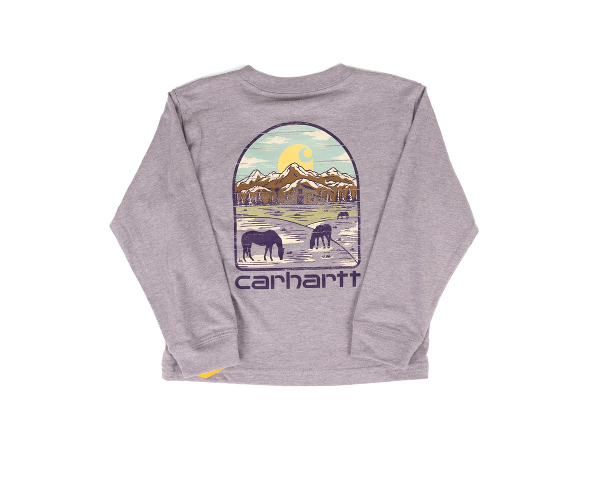 Carhartt Girl's Grape Long Sleeve Farm Printed T-shirt CA7212VA3H