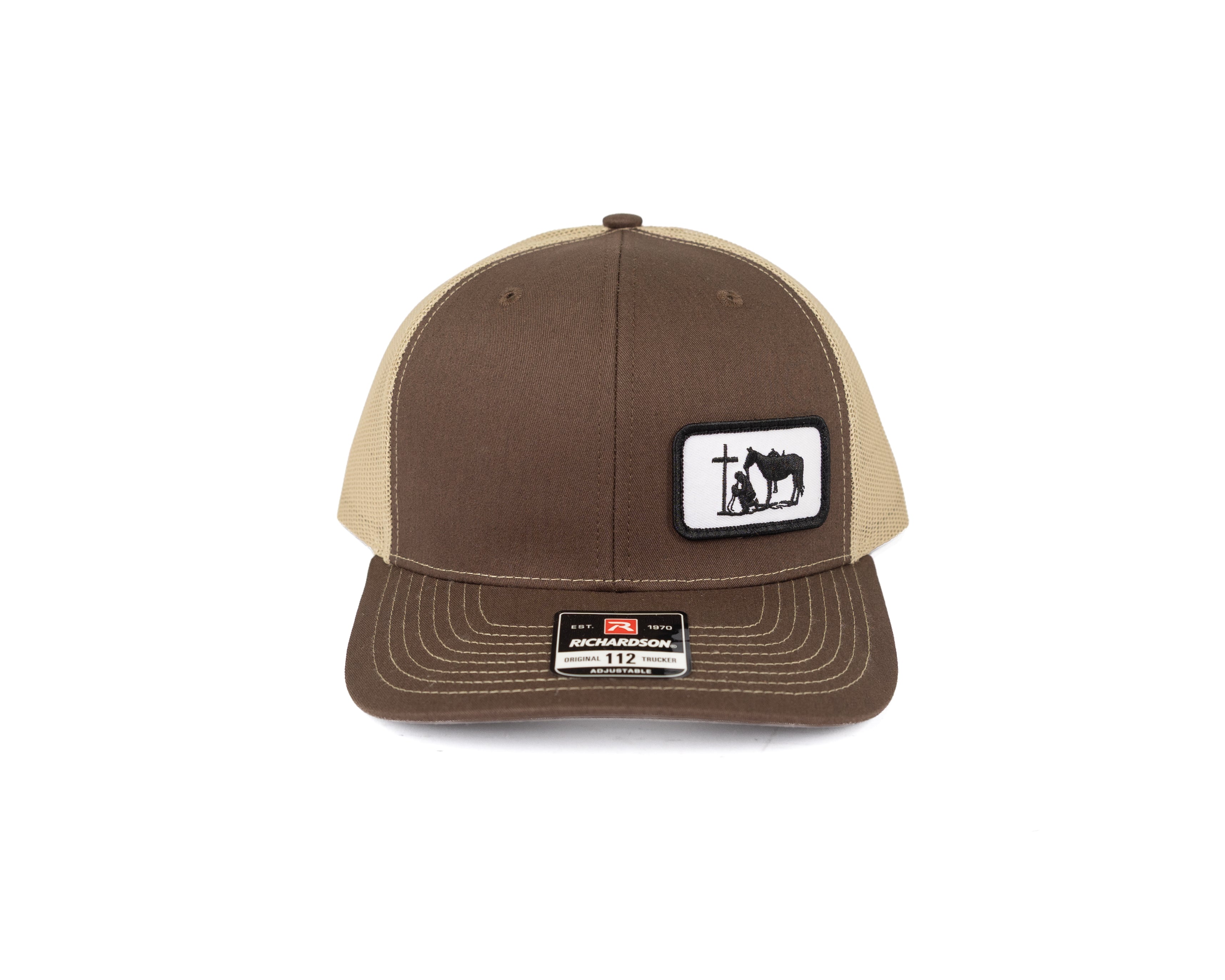 Men's Dally Brown Snapback with Praying Cowboy Patch