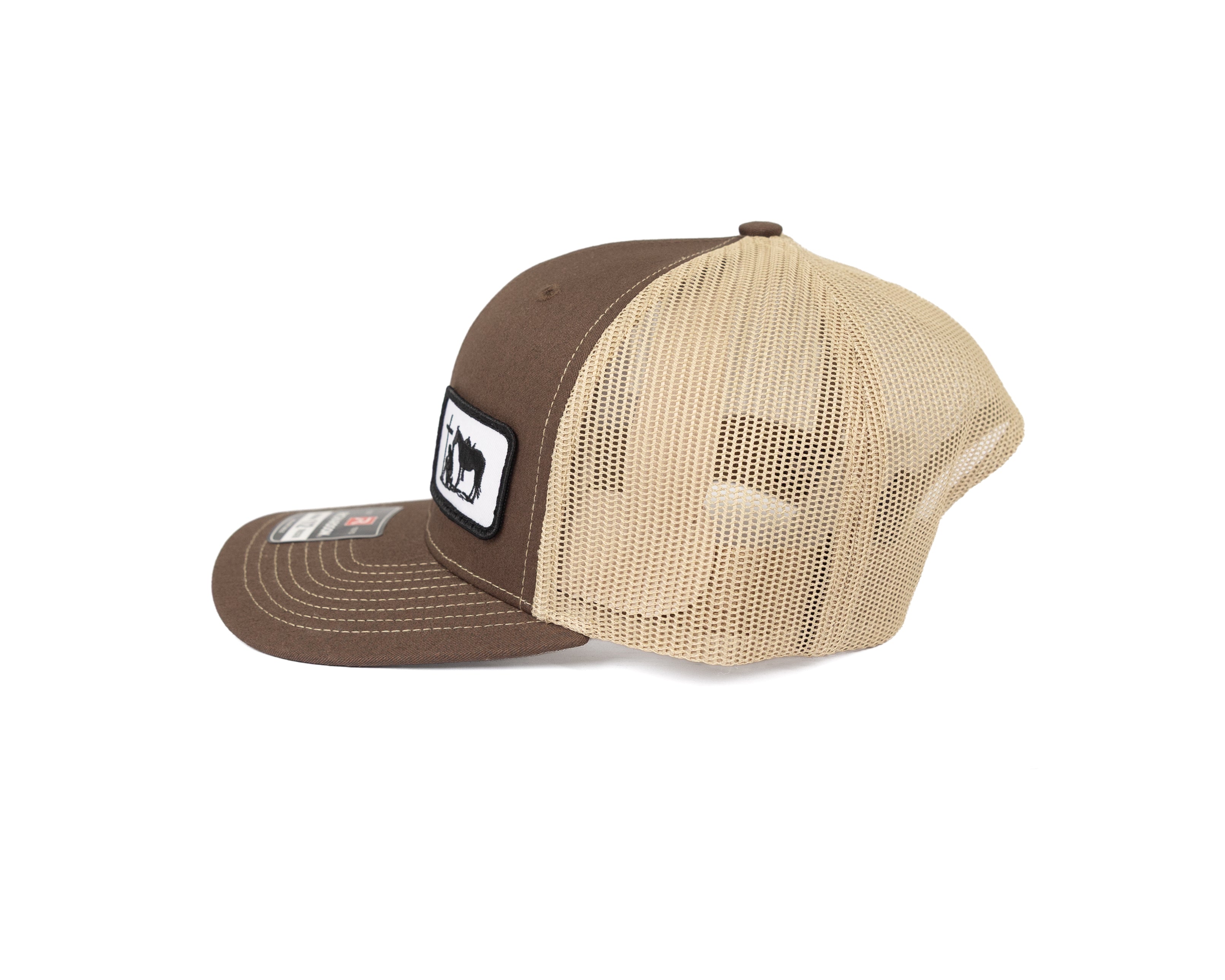 Men's Dally Brown Snapback with Praying Cowboy Patch