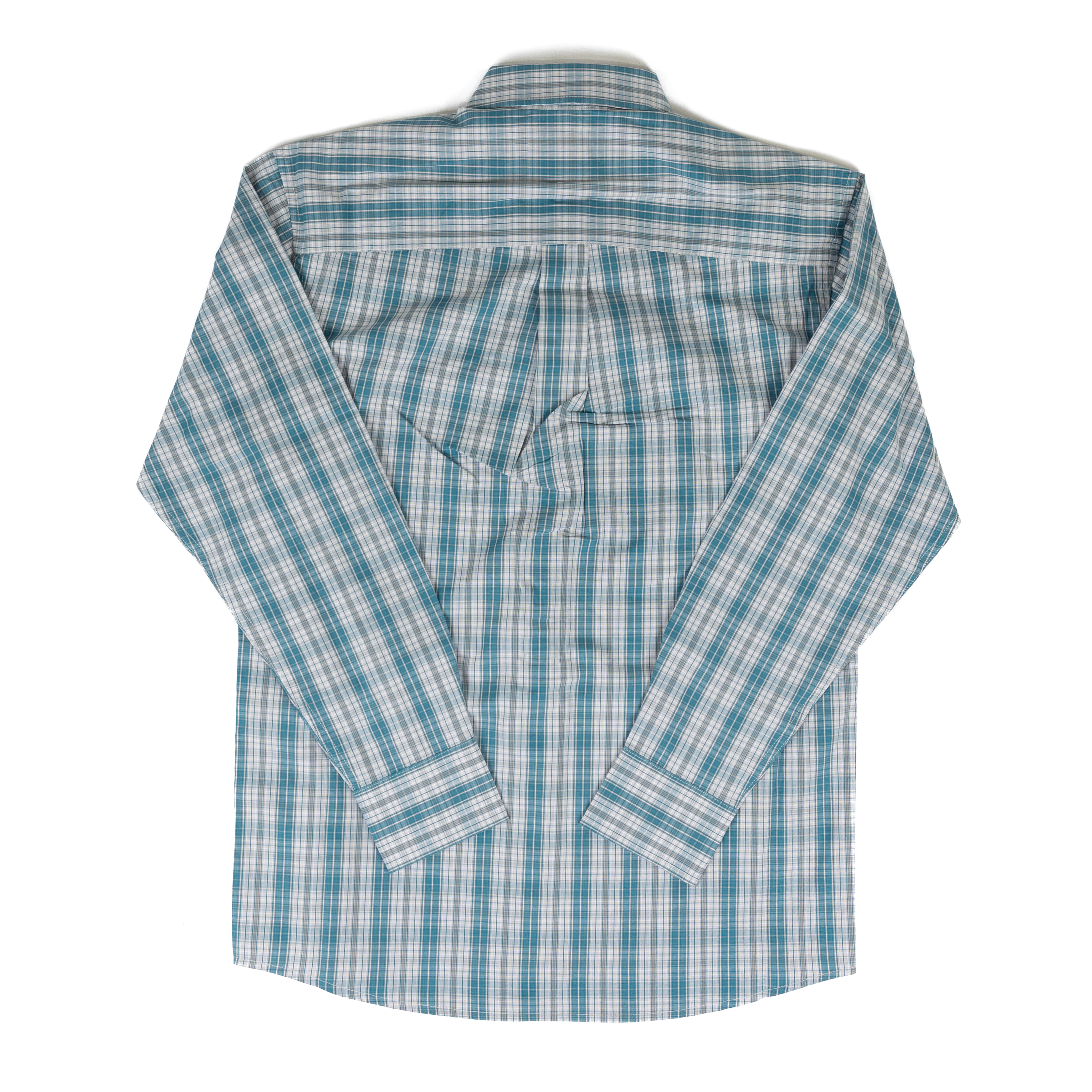 Men's Wrangler George Strait Blue Plaid Button Down Shirt 112381965