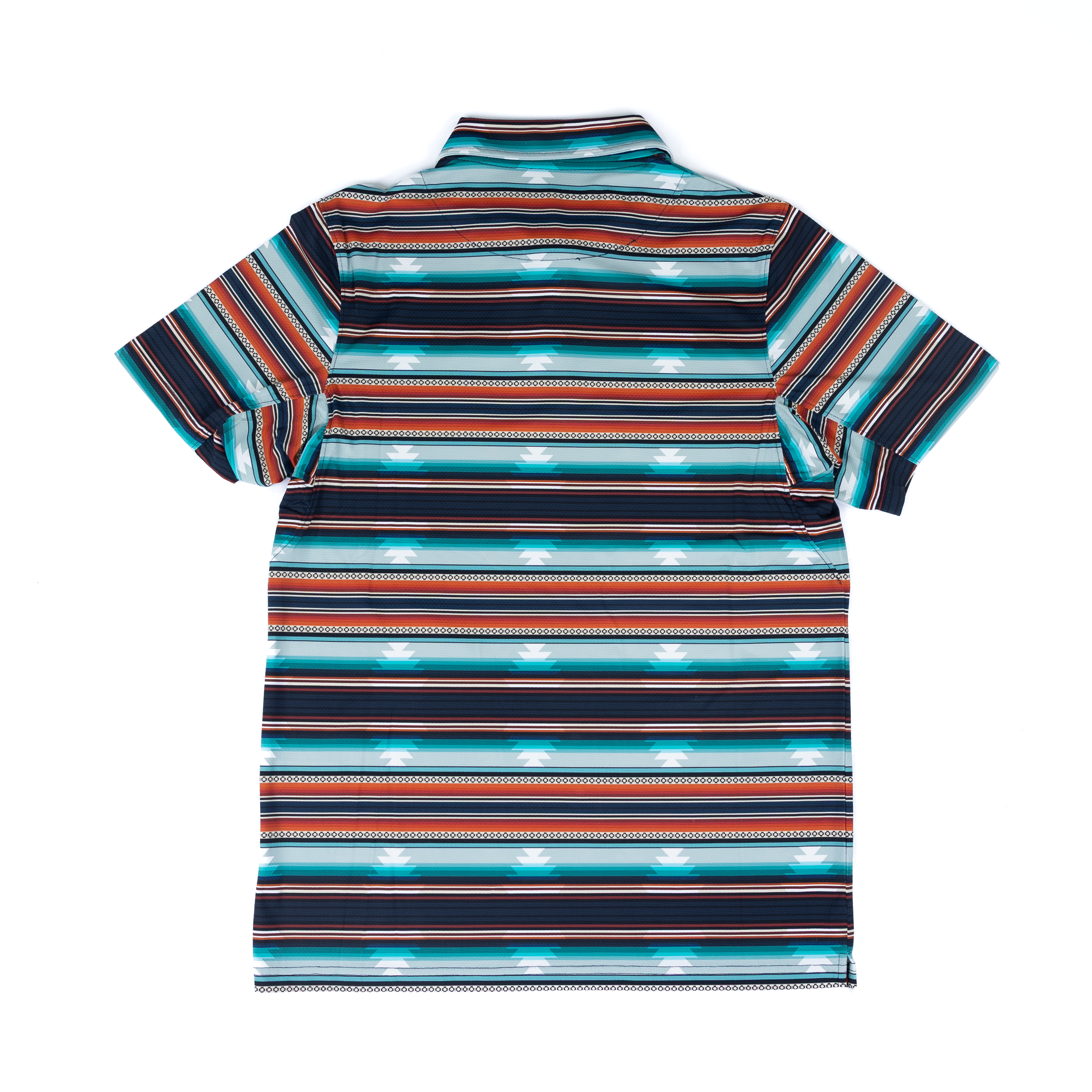 Men's Hooey Striped Aztec Multicolor Polo HP2602AZBK
