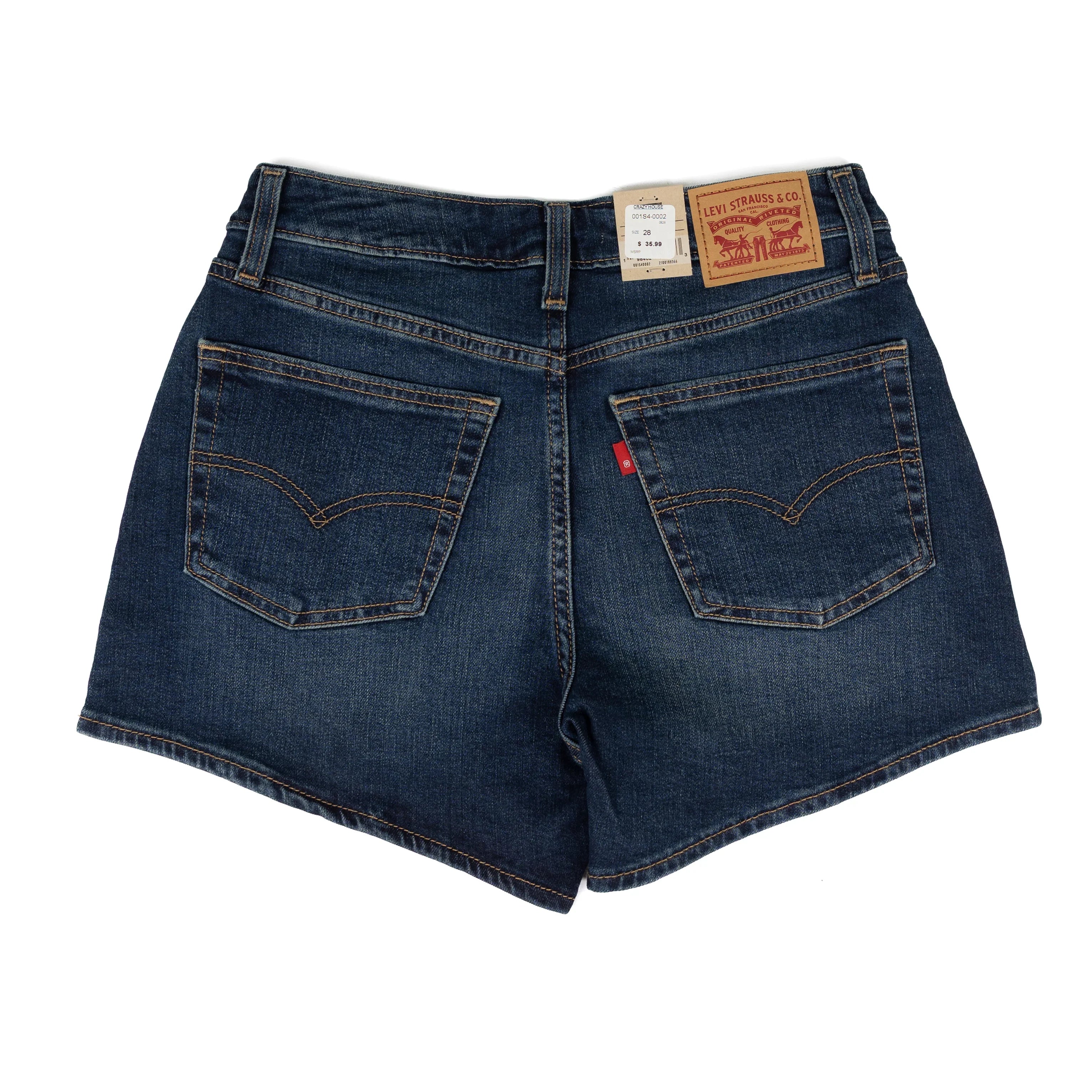 Women's Levi's A-line Dark Wash Shorts 001S4-0002