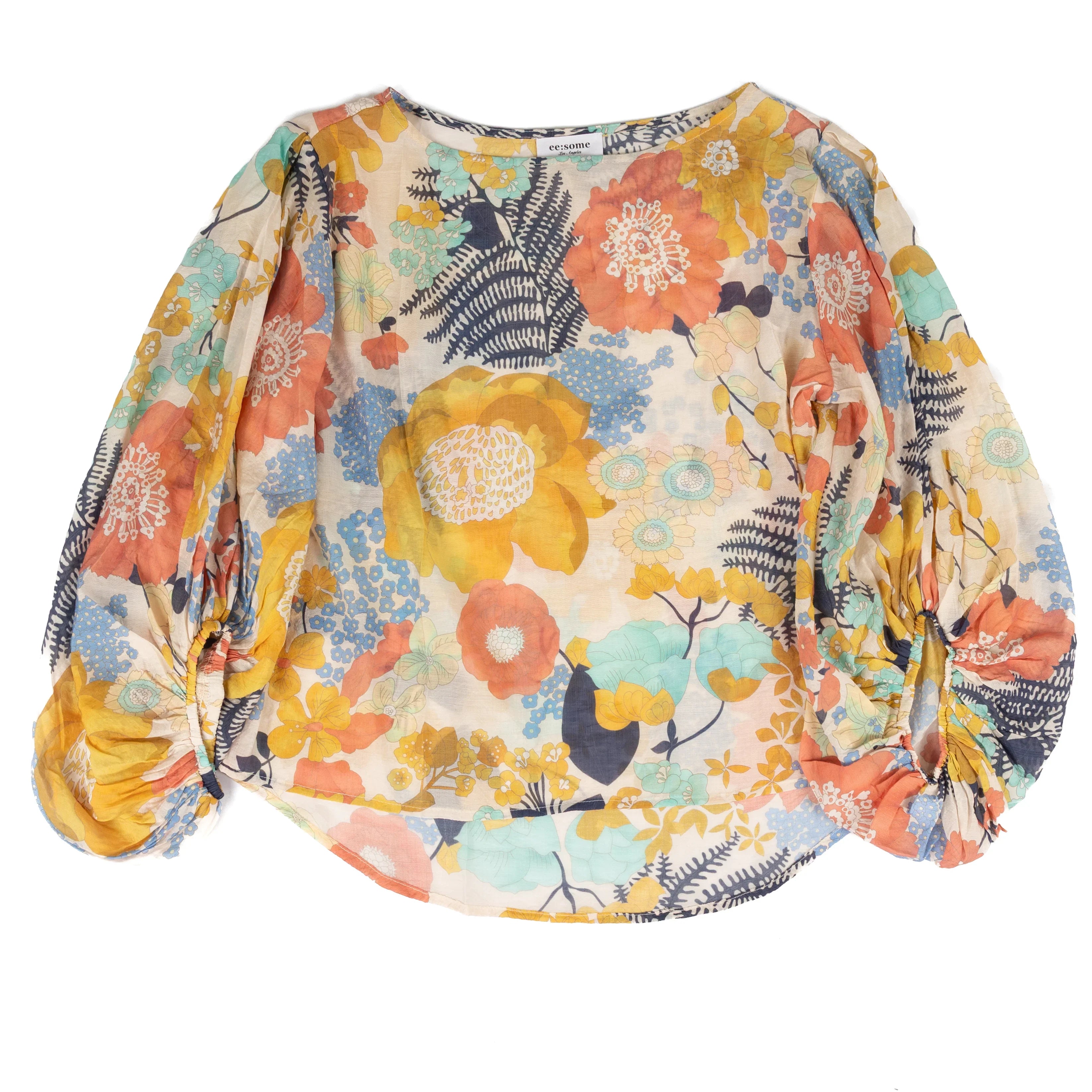 Women's ee:some Long Sleeve Multicolor Floral Blouse TH15728