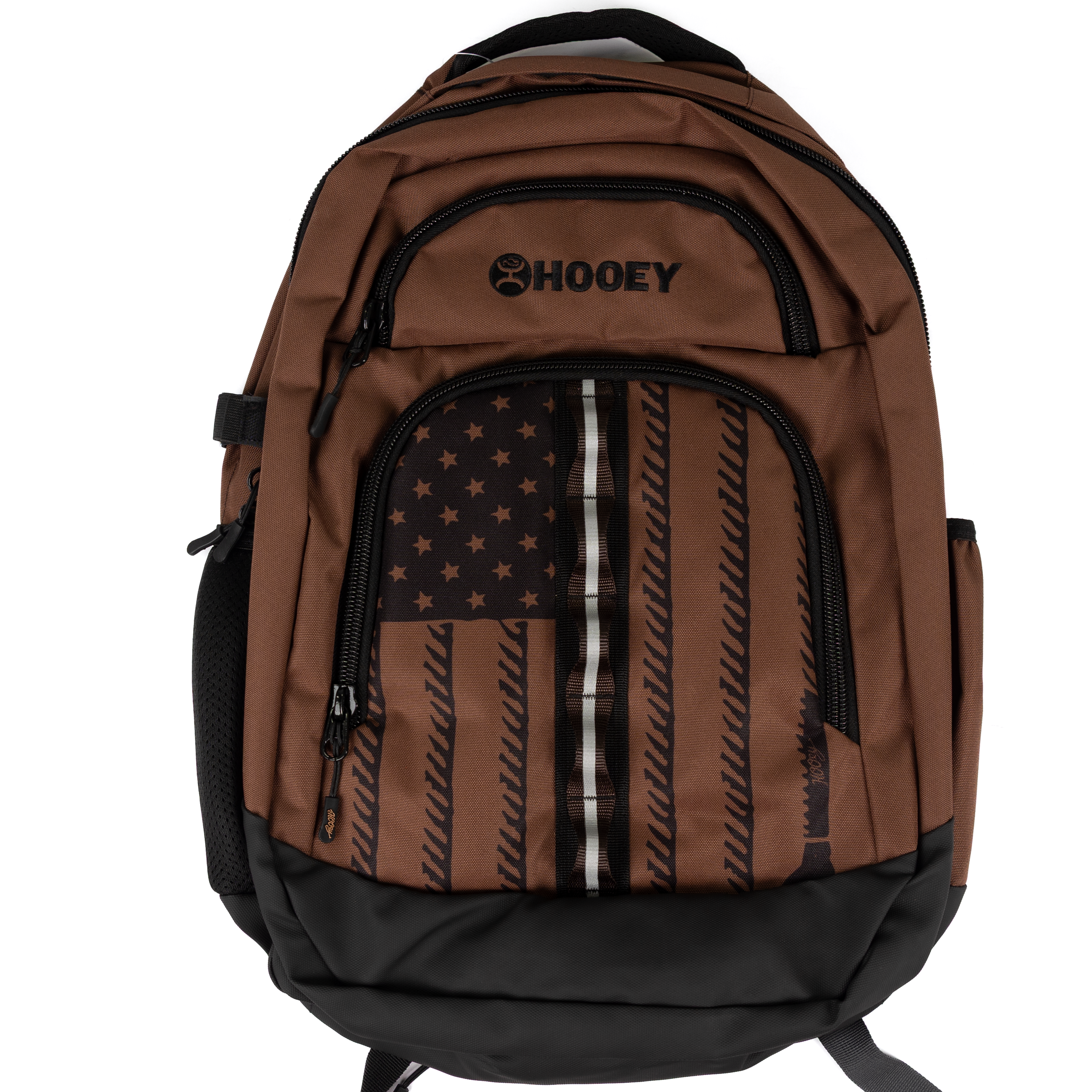 Hooey Ox Brown with Black American Flag Accent Printed Backpack BP2603BRBK