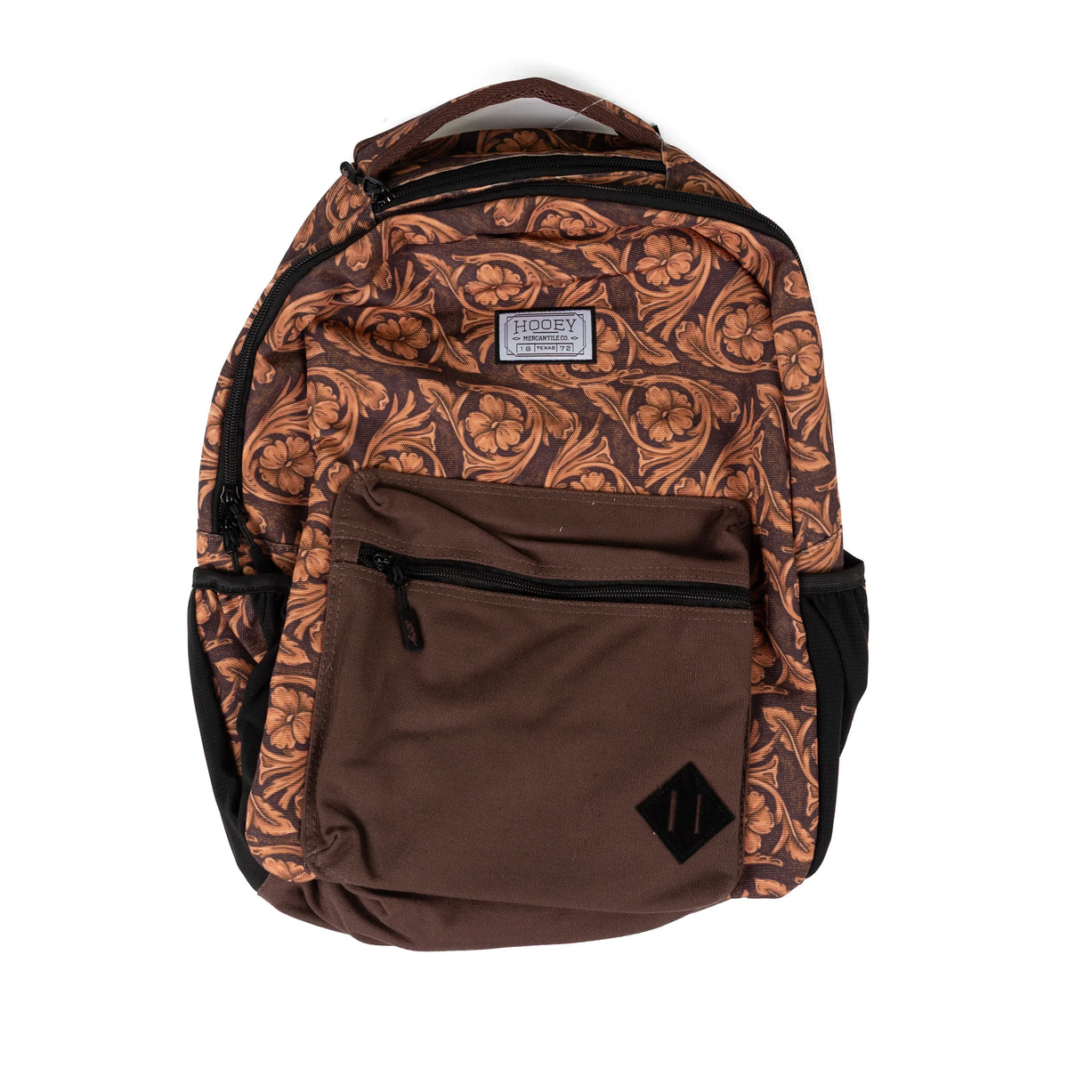 Hooey Recess Brown and Tan Leather Patterned Backpack BP2601BRPR