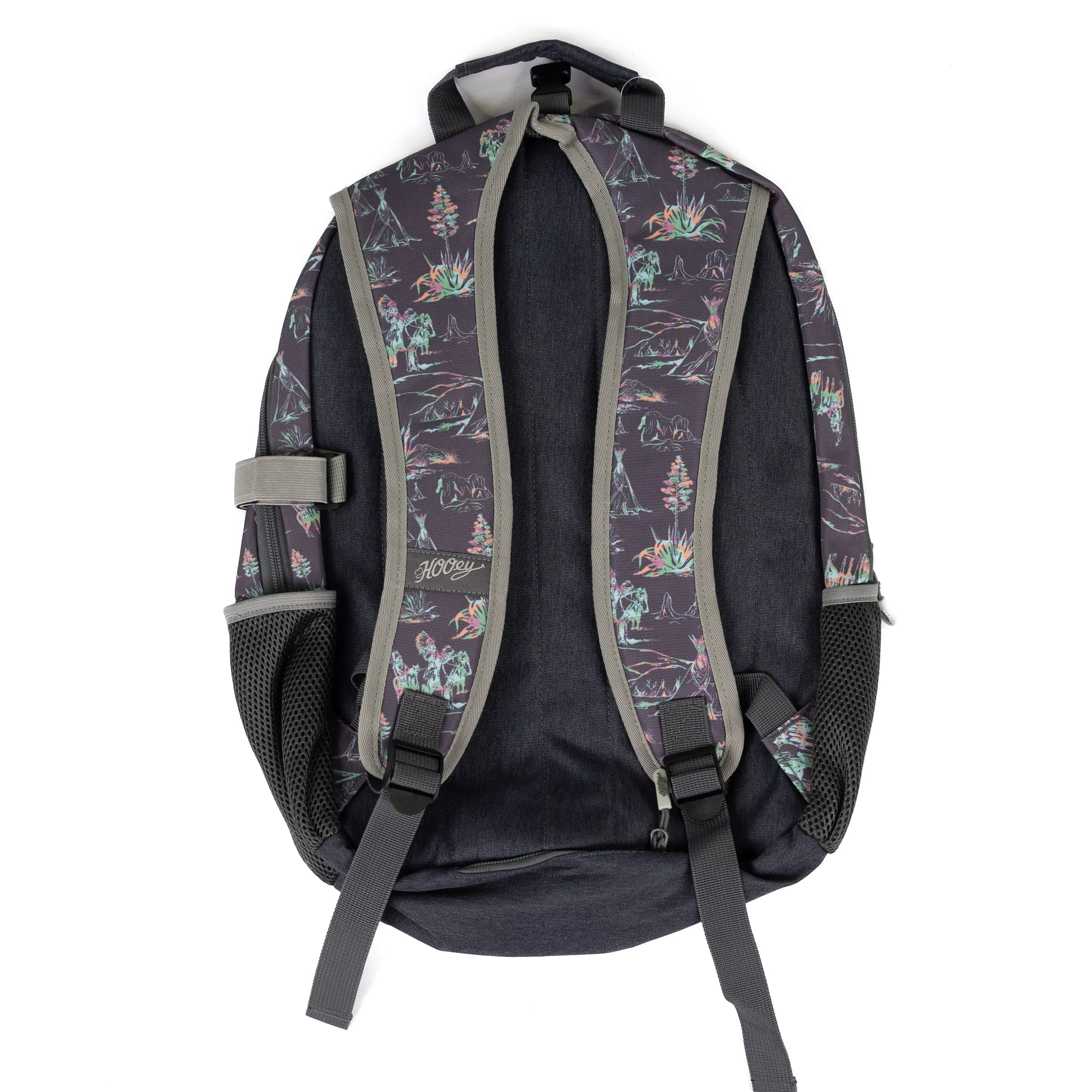 Hooey Charcoal and Gray Rockstar Printed Backpack BP2602CHPR