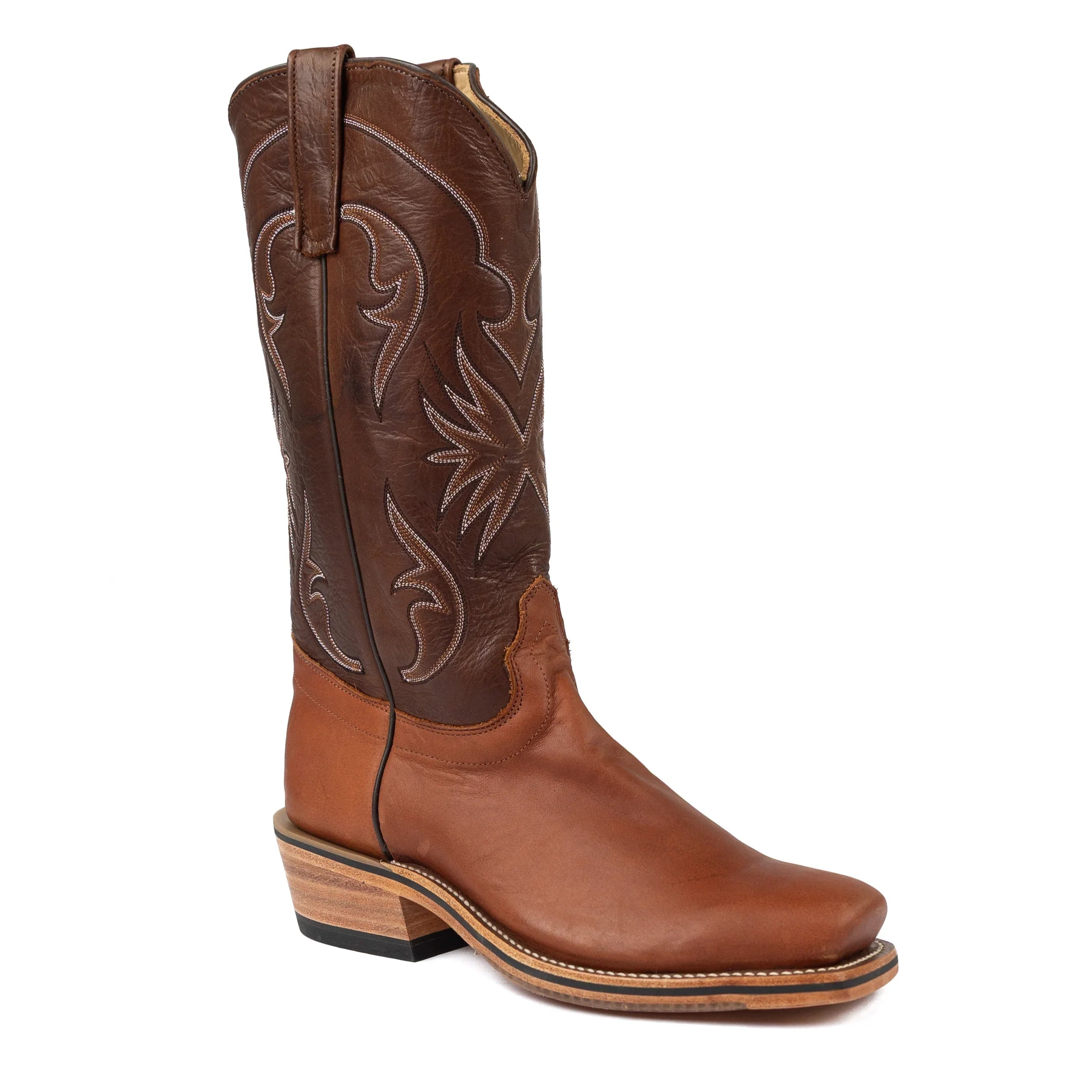 Olathe Chestnut Oiled Latigo Cutter Toe Boots